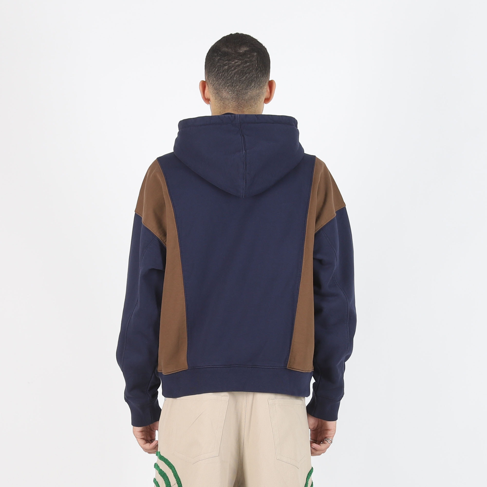 Mendoza Cropped Hooded Sweatshirt - Navy product photo