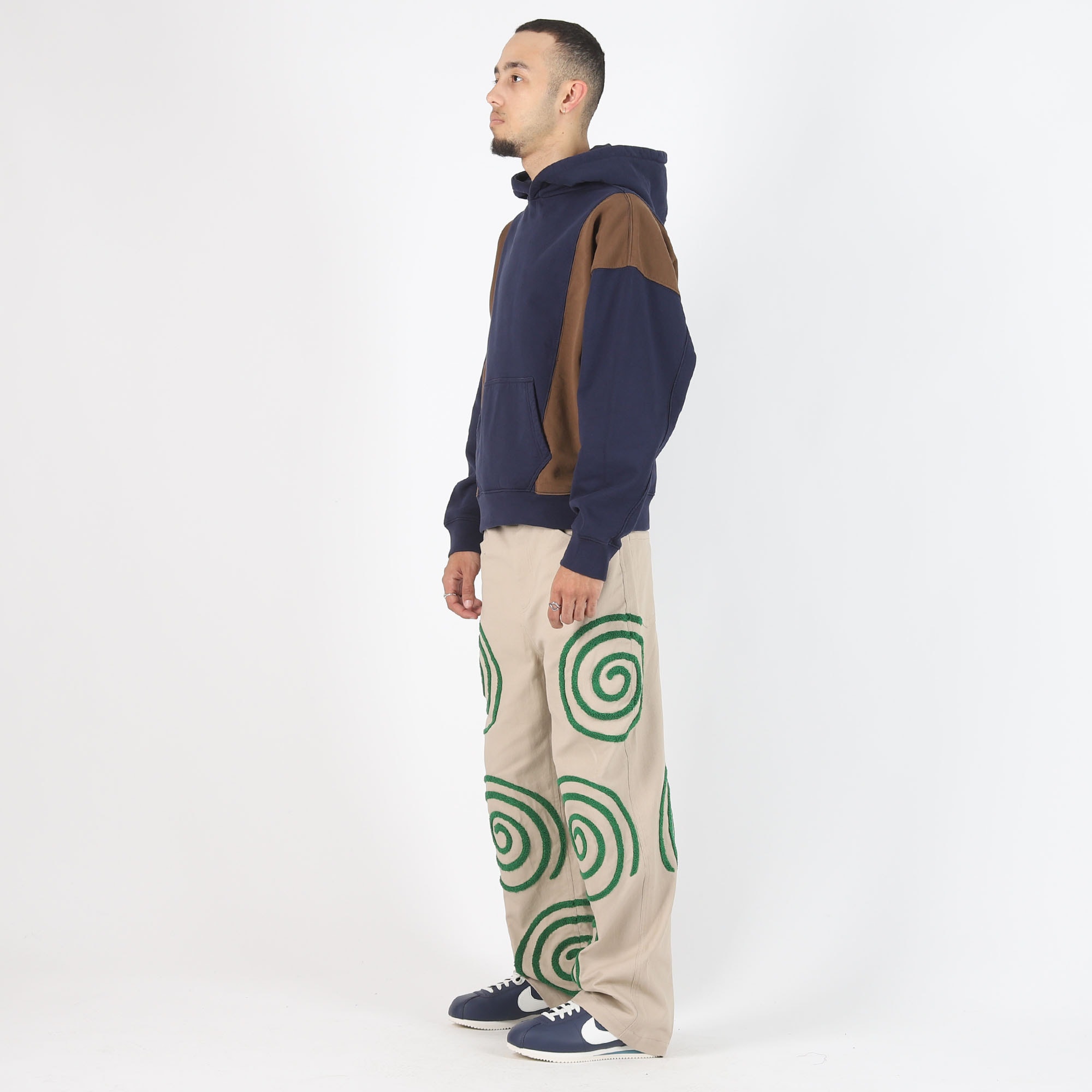 Mendoza Cropped Hooded Sweatshirt - Navy product photo