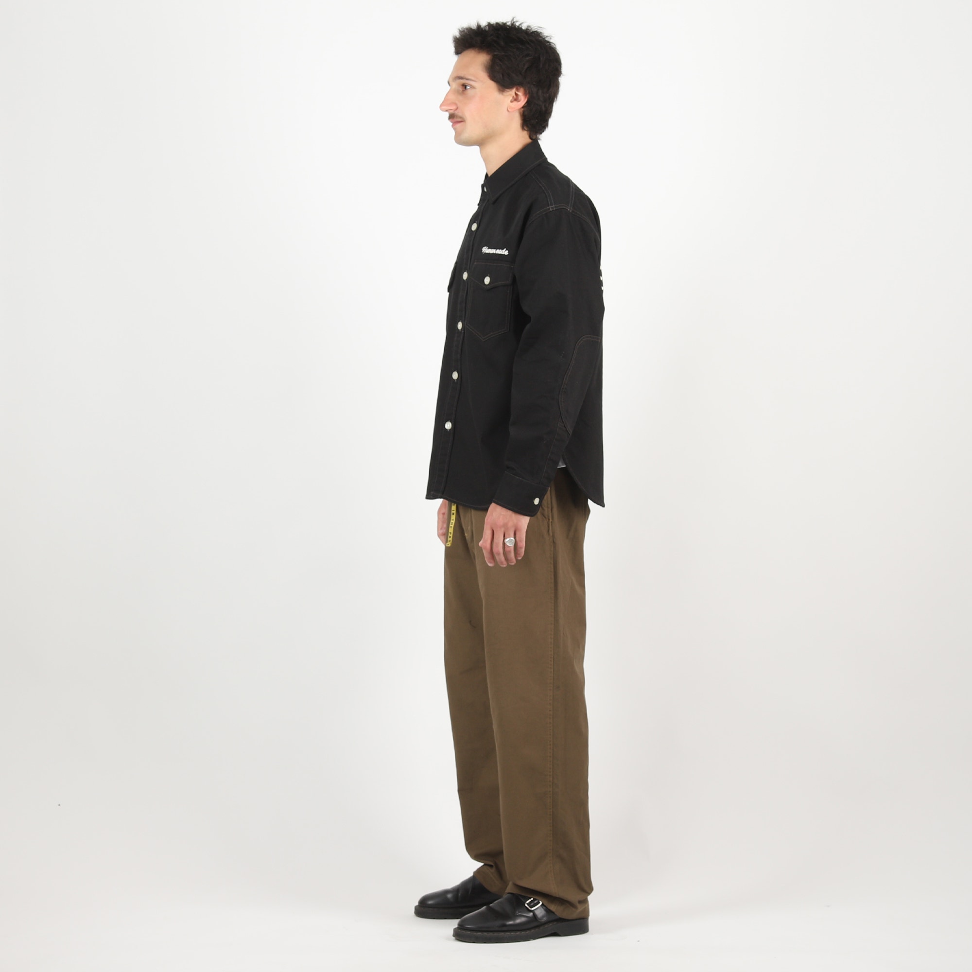 Cotton Twill Shirt - Black product photo