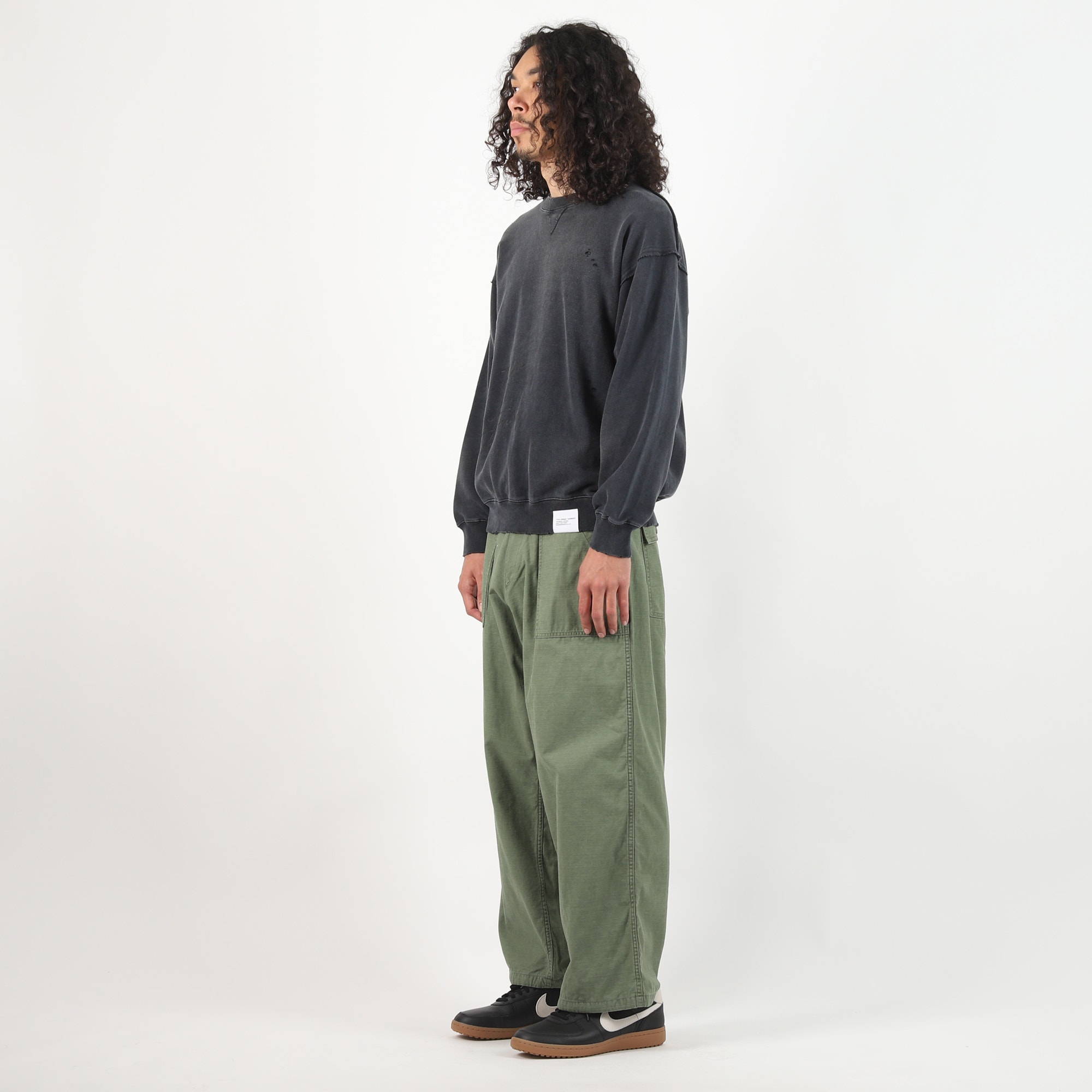 Wide Baker Pants - Olive Drab product photo