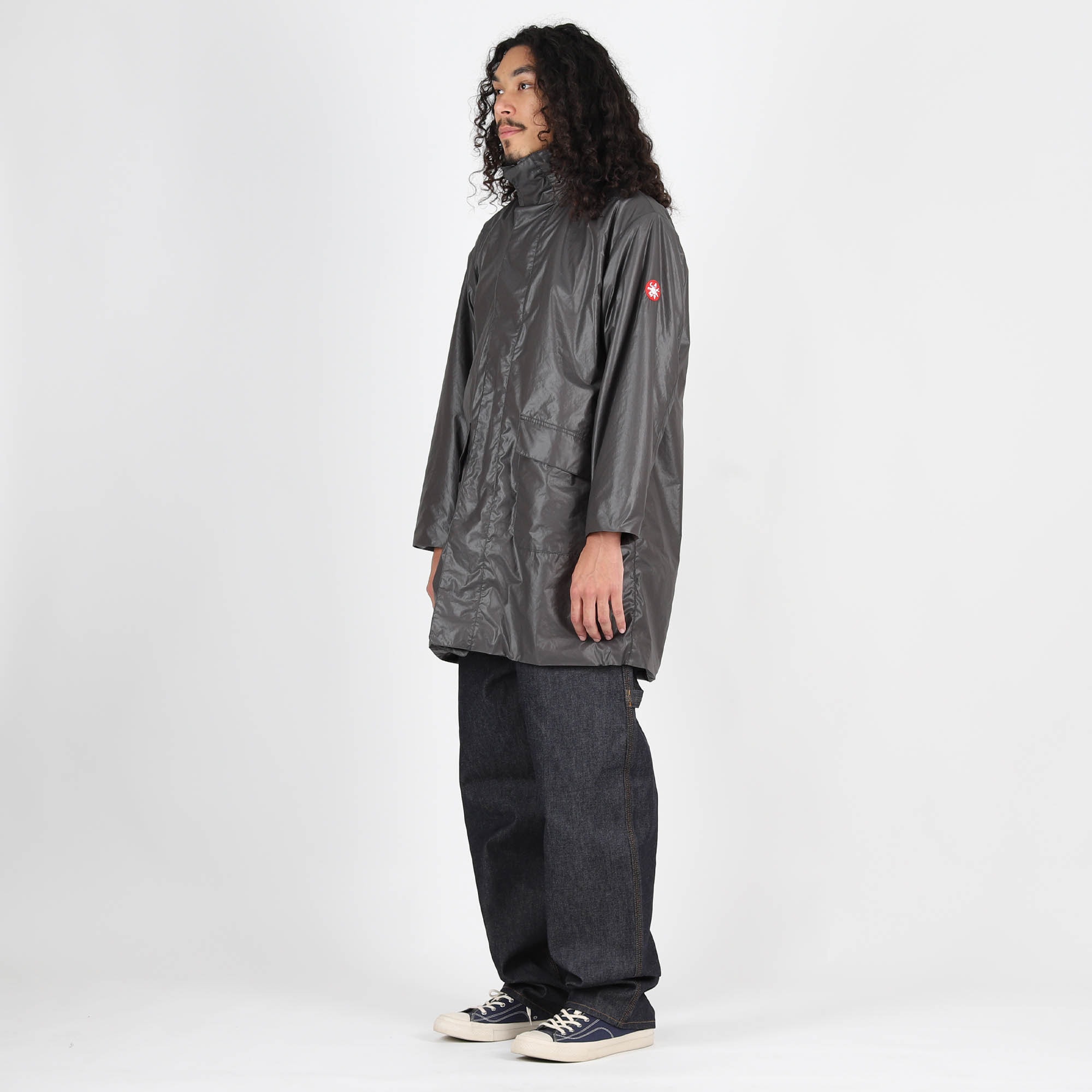 Fleece Lined Zip Coat - Charcoal product photo