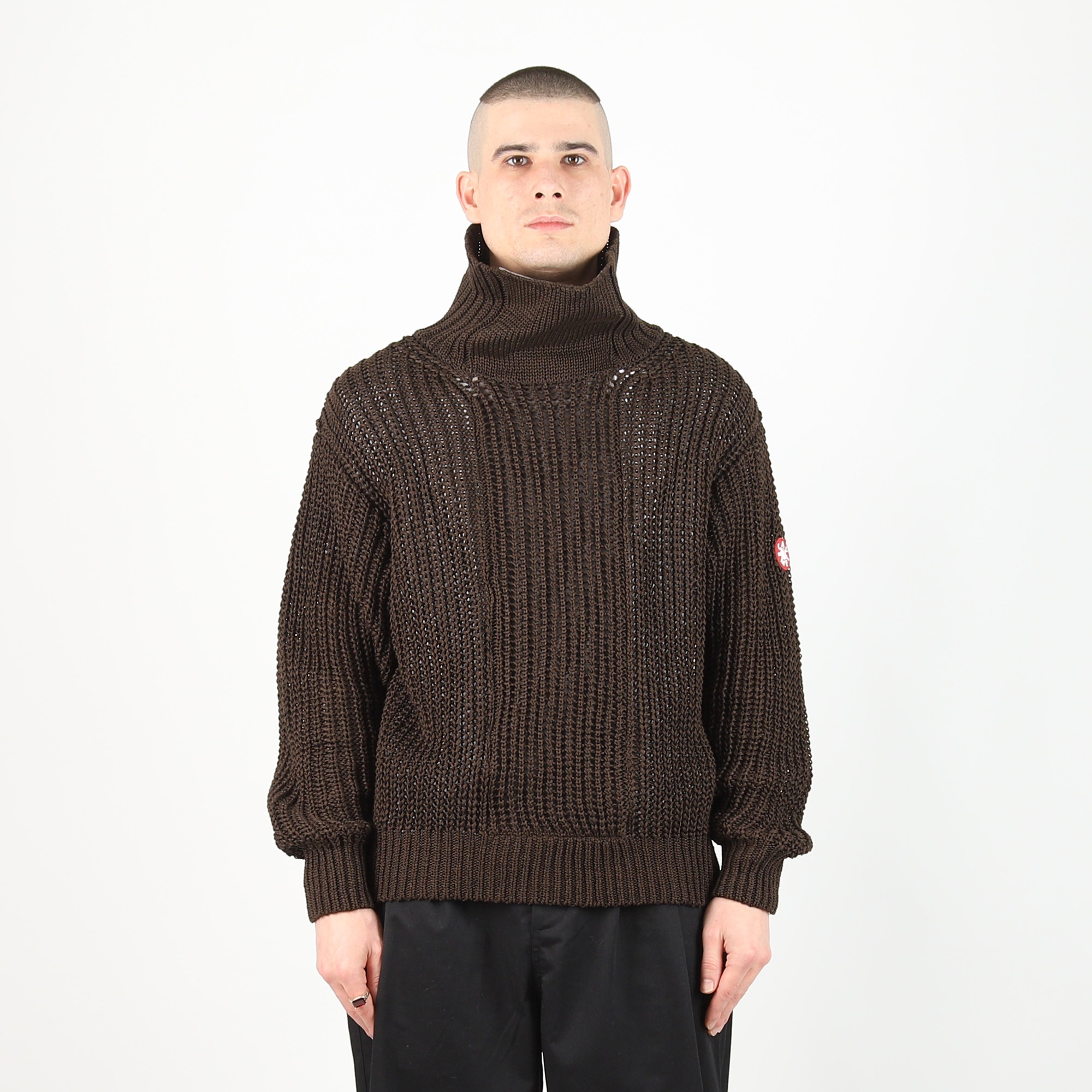 Twill Back Side Knit - Brown product photo