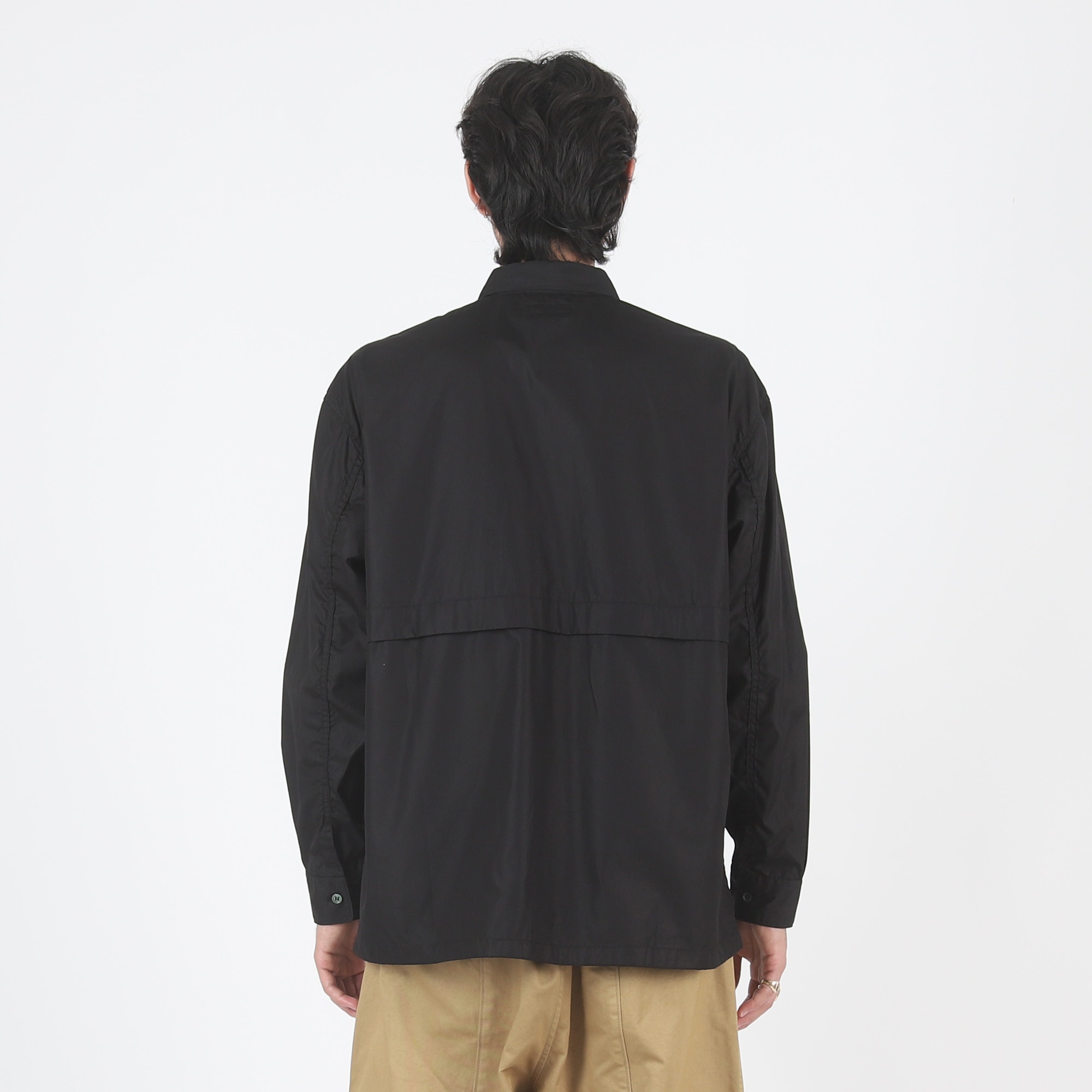 Cotton Broad L/S Shirt - Black product photo