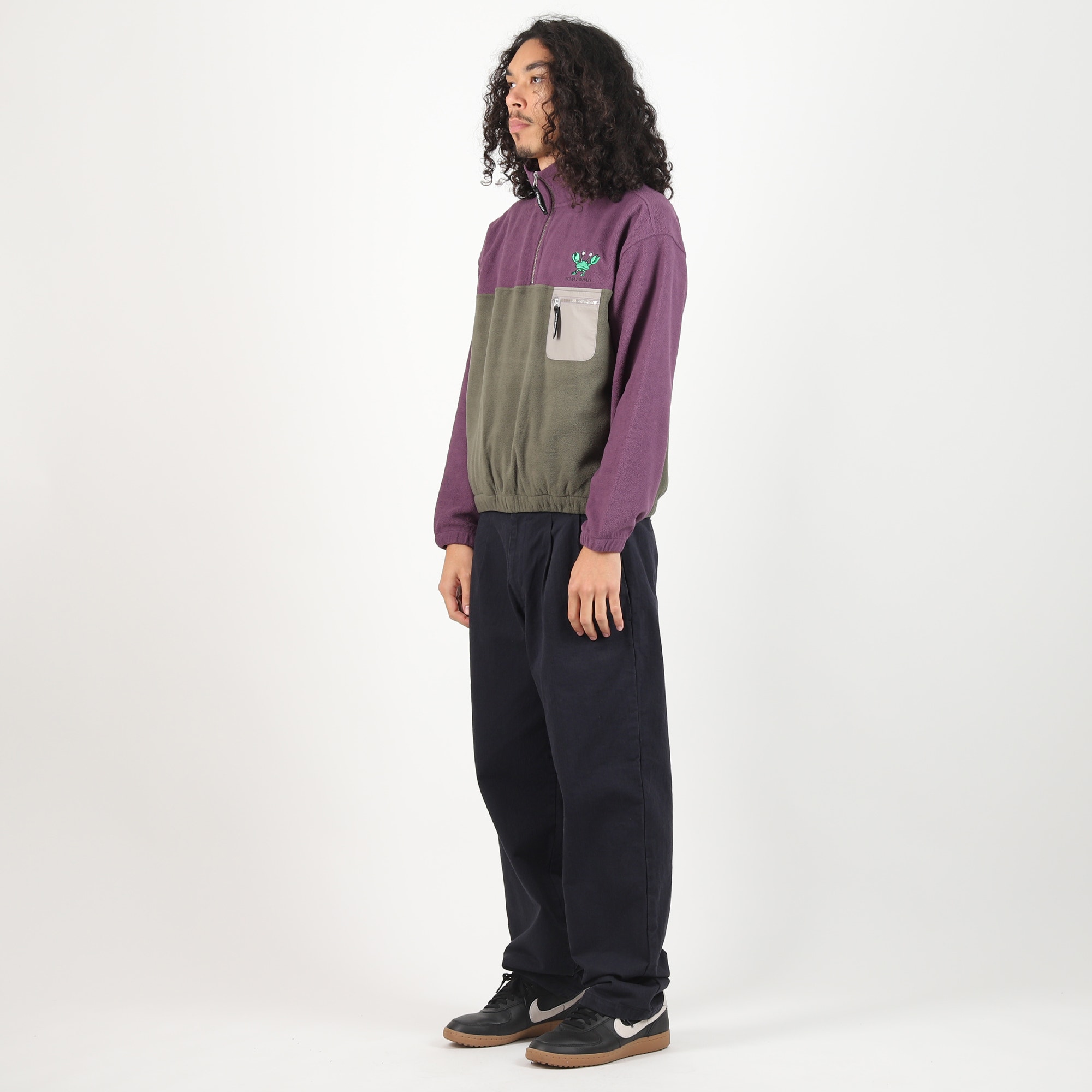 Crab Quarter Zip - Olive product photo
