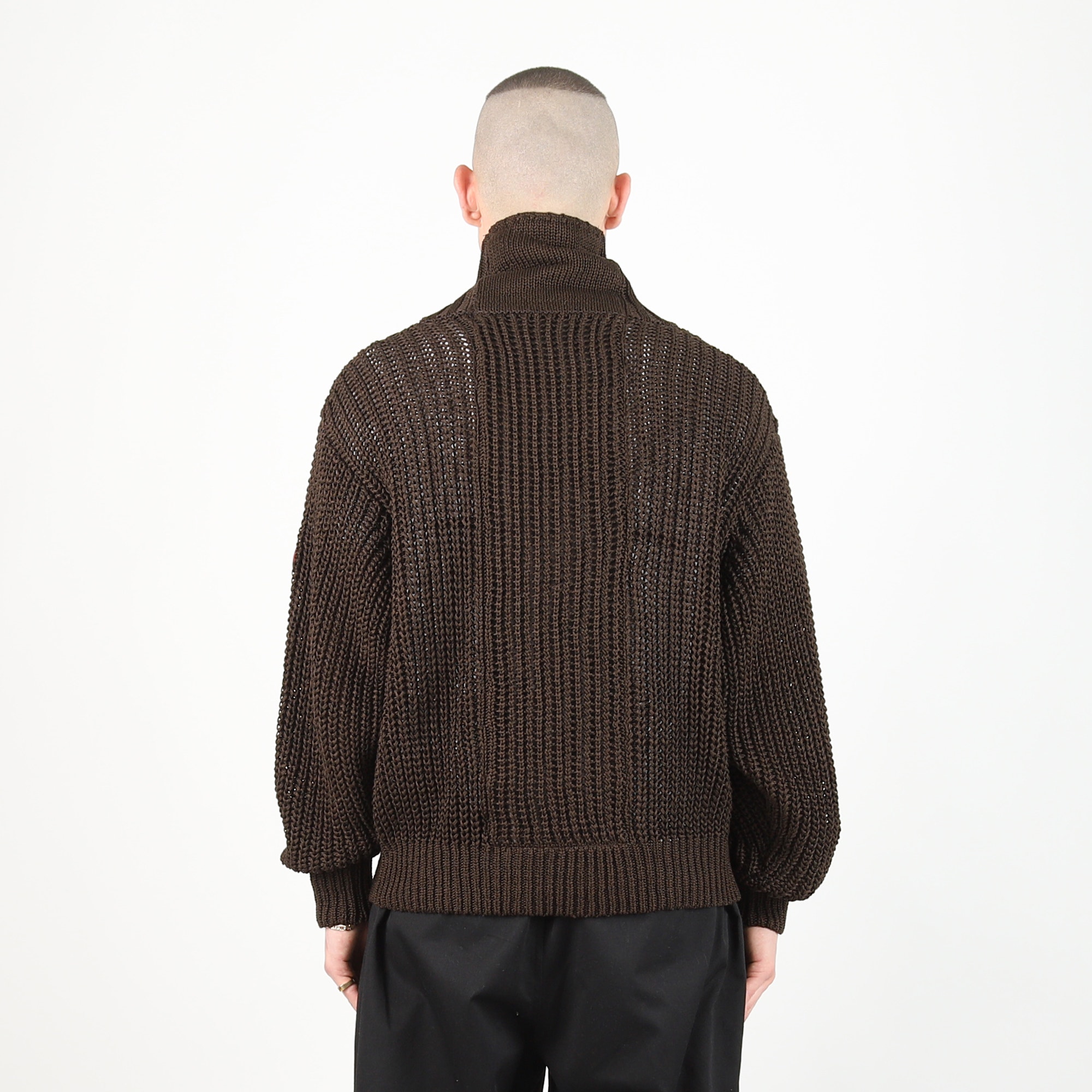 Twill Back Side Knit - Brown product photo