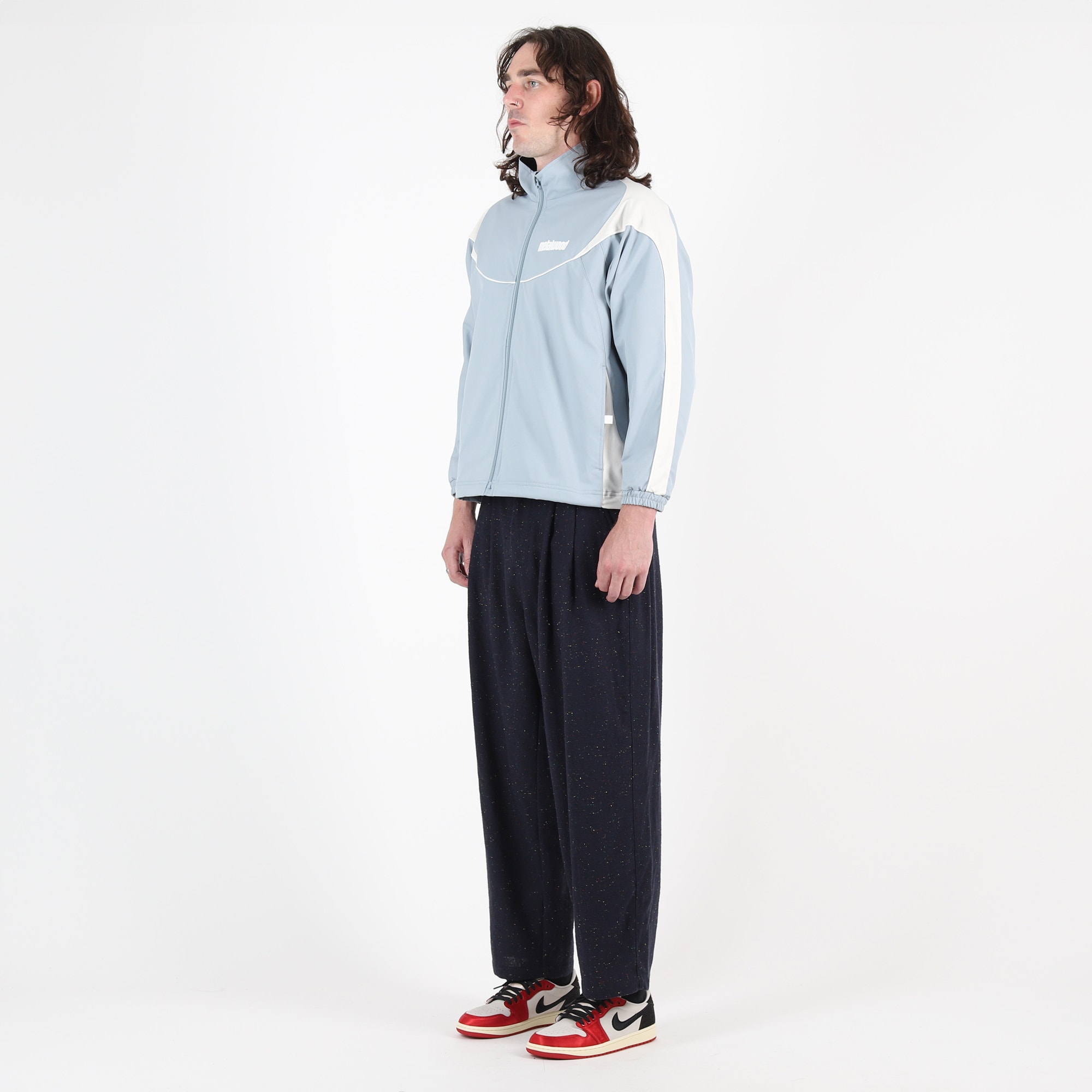 Paneled Track Jacket - Powder Blue product photo