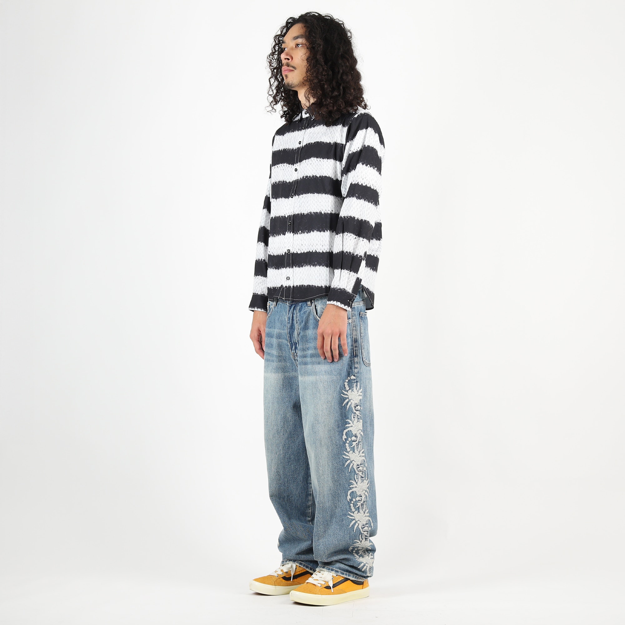 Rayon Knit Stripe Shirt - Multi product photo