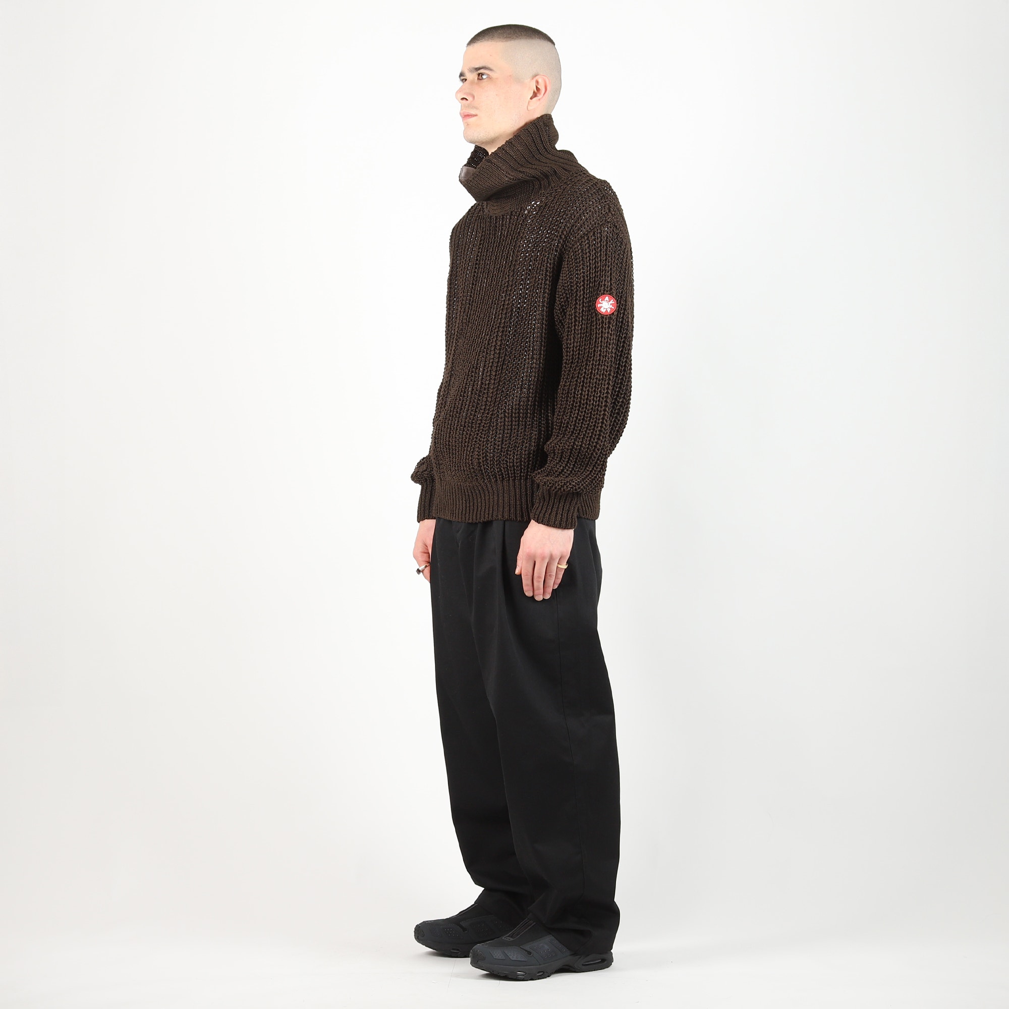 Twill Back Side Knit - Brown product photo