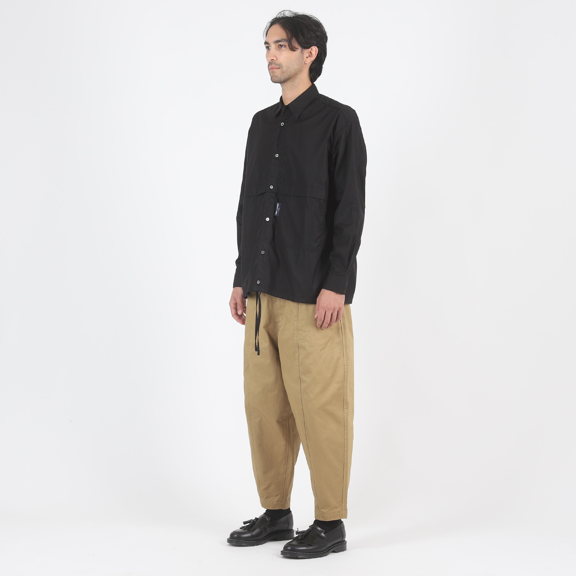 Cotton Broad L/S Shirt - Black product photo
