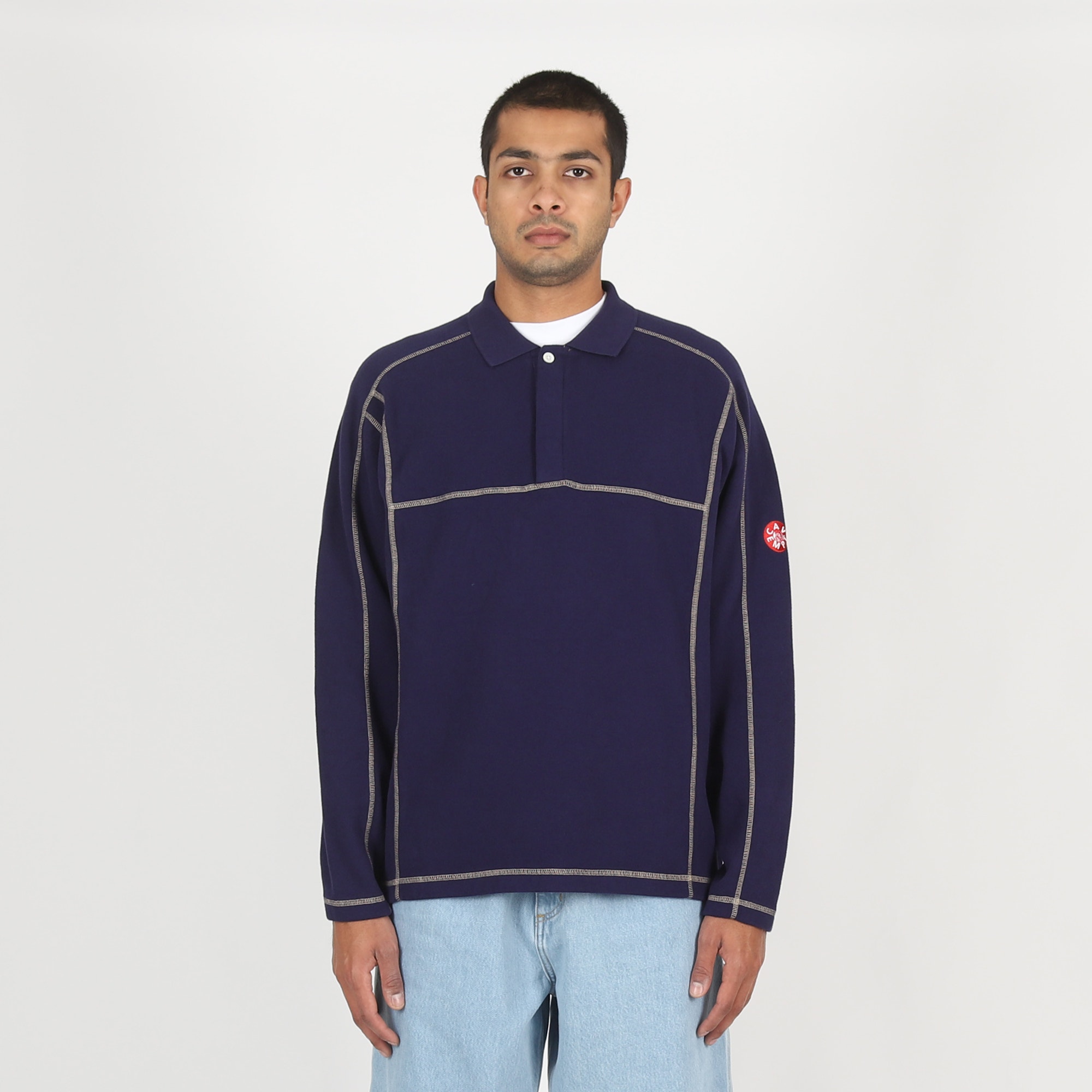 DBL Knit L/S Polo - Navy product photo