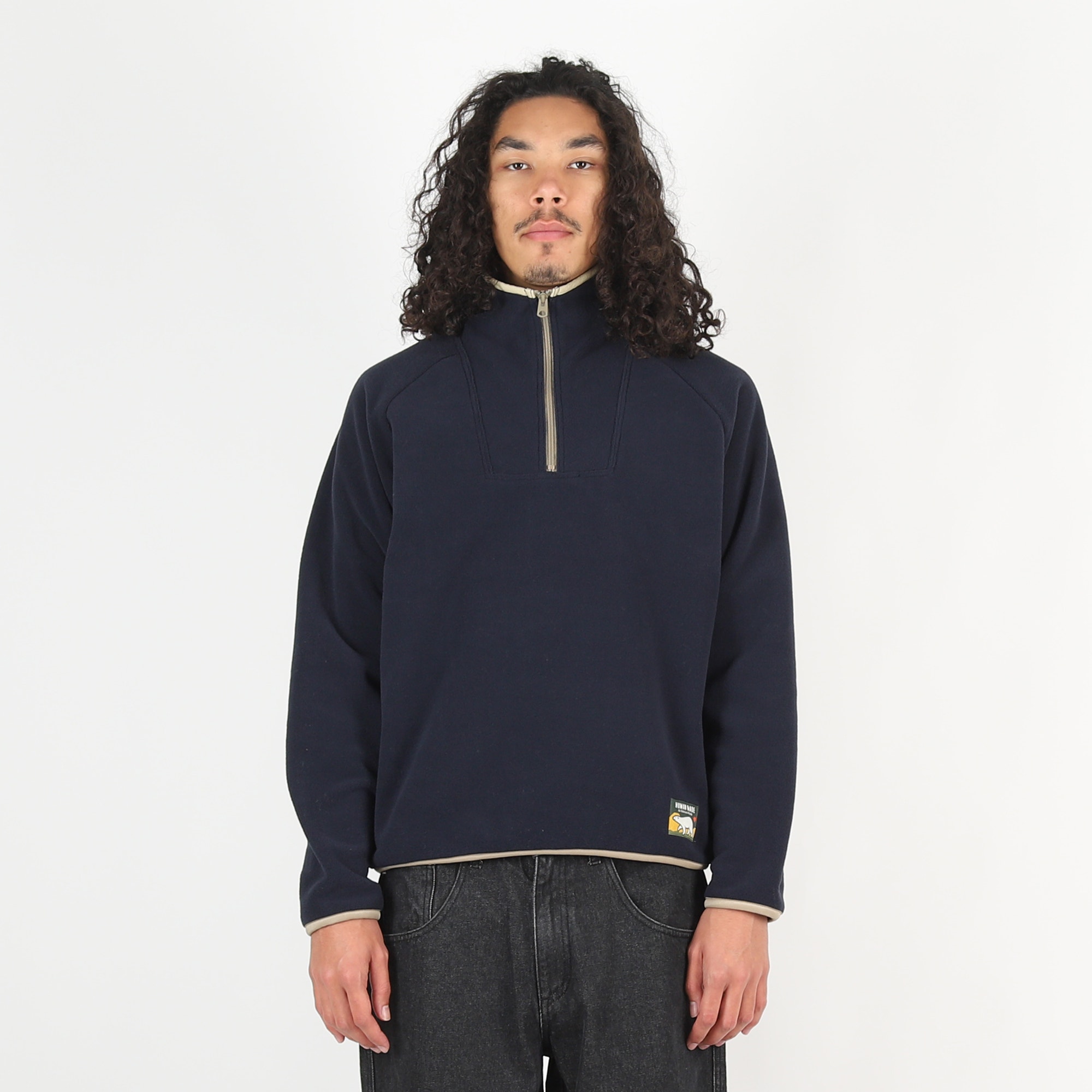 Fleece Half Zip Shirt - Navy product photo