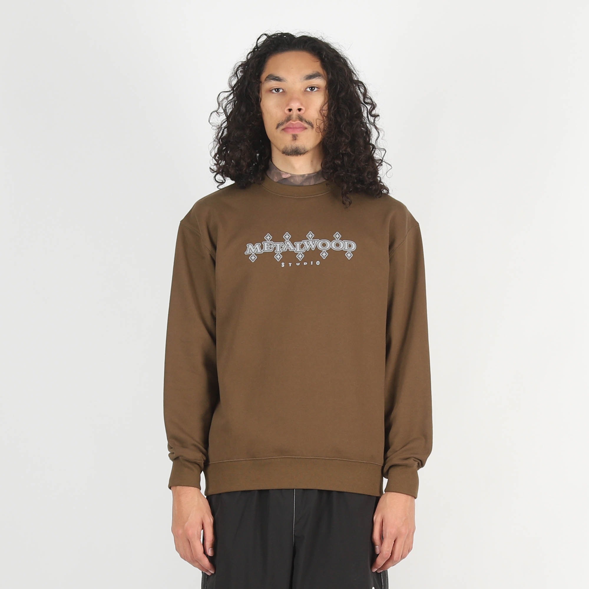 Diamonds Crewneck Sweatshirt - Mud product photo