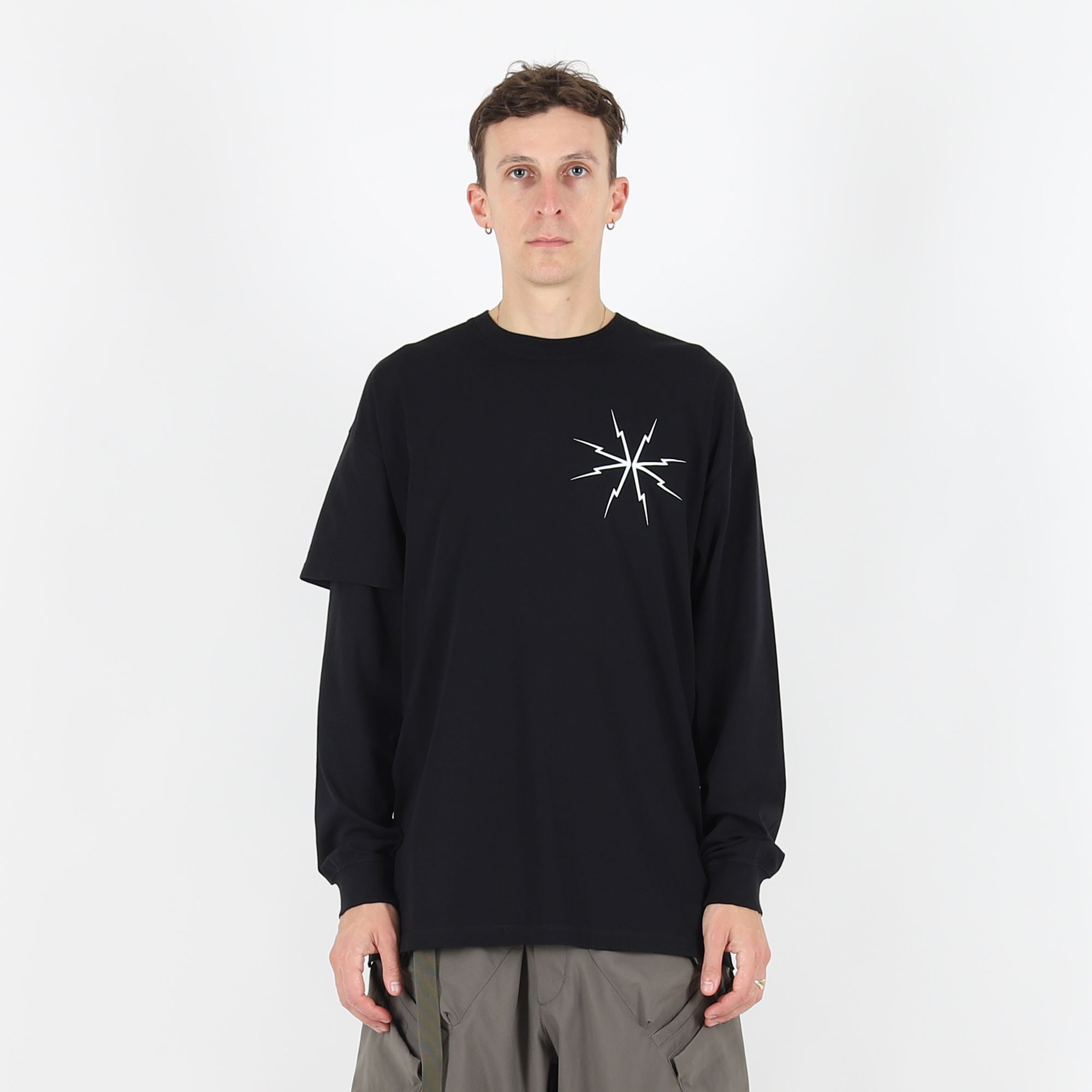 Pima Cotton L/S T-Shirt - Black product photo