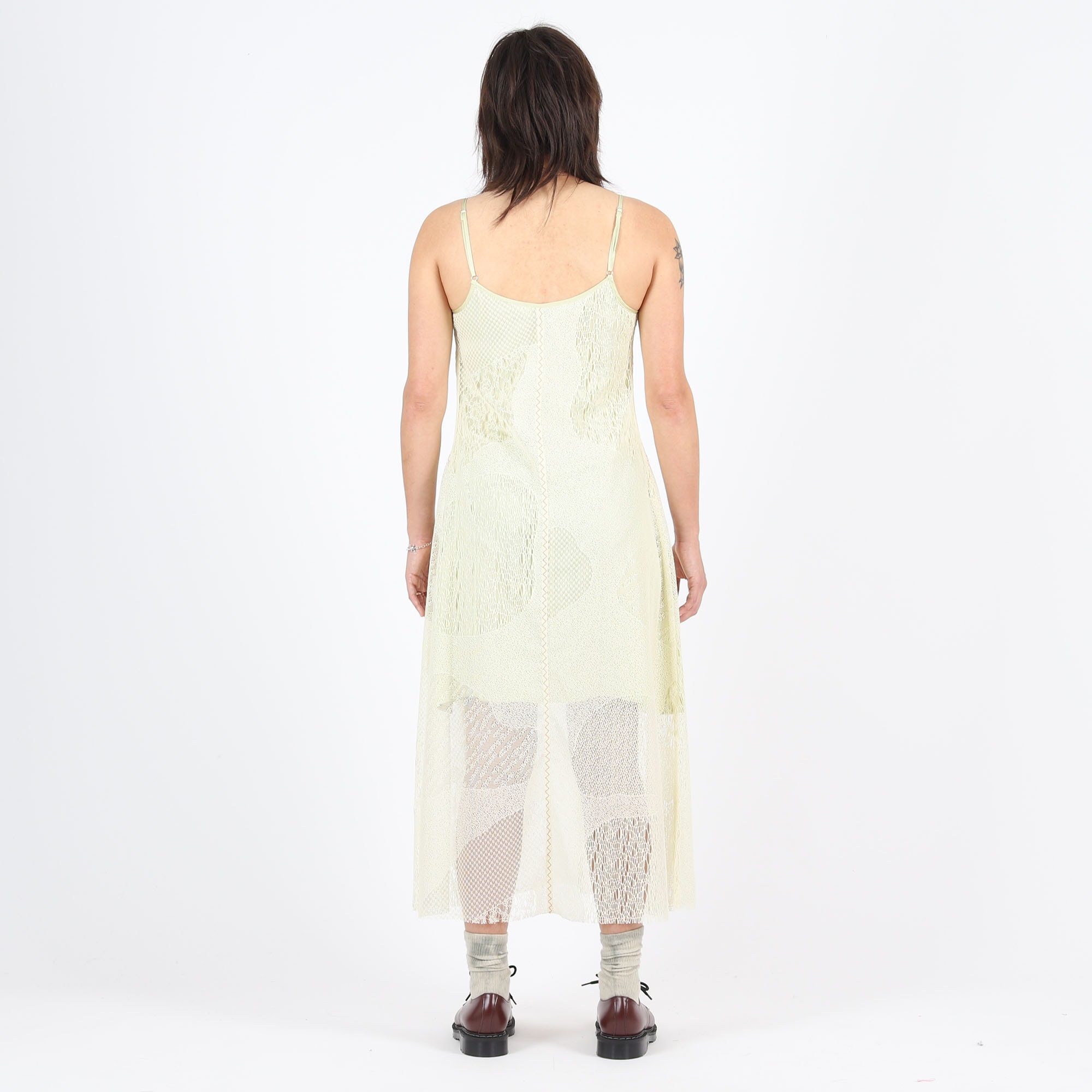 Engineered Cloud Mesh Slip Dress - Natural product photo