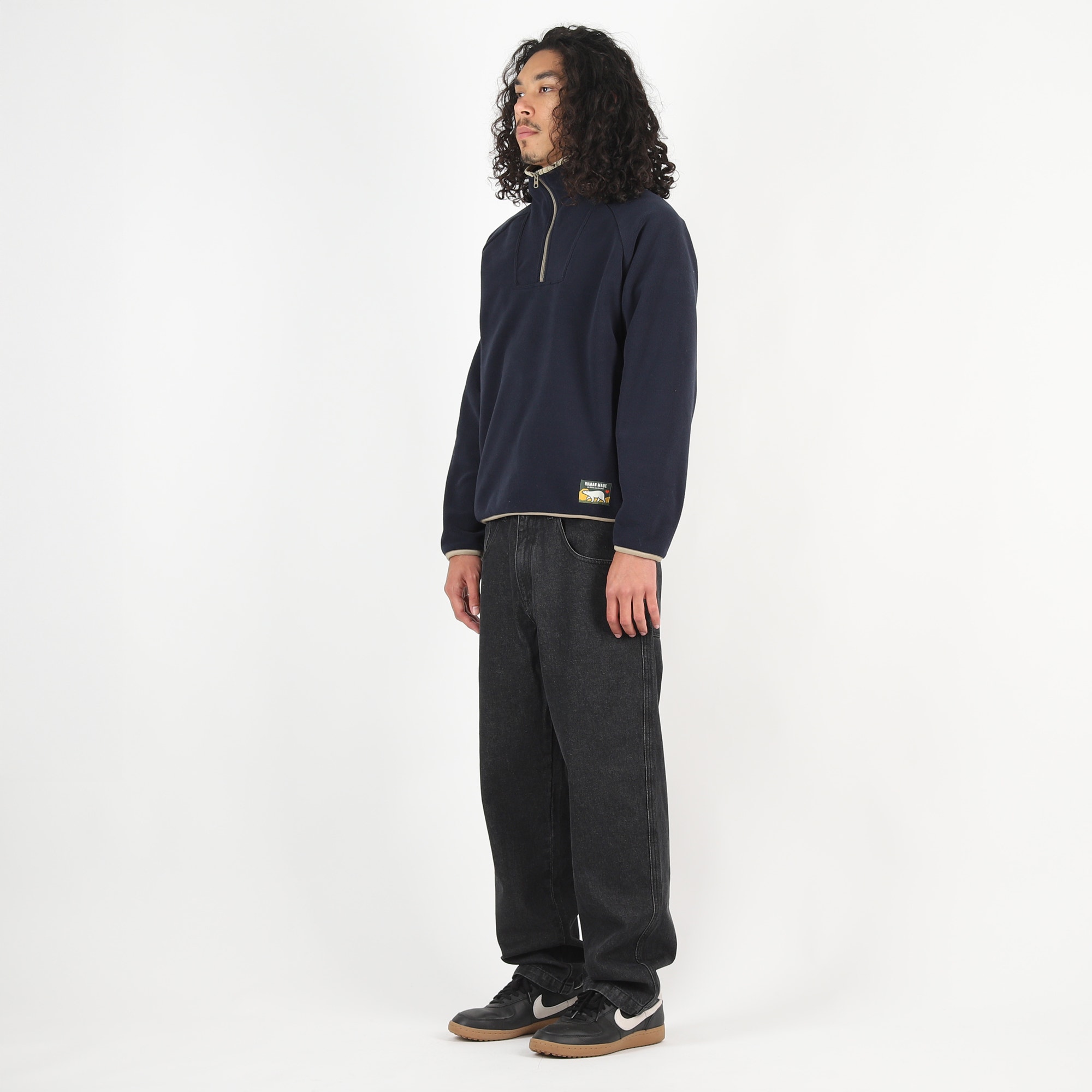 Fleece Half Zip Shirt - Navy product photo