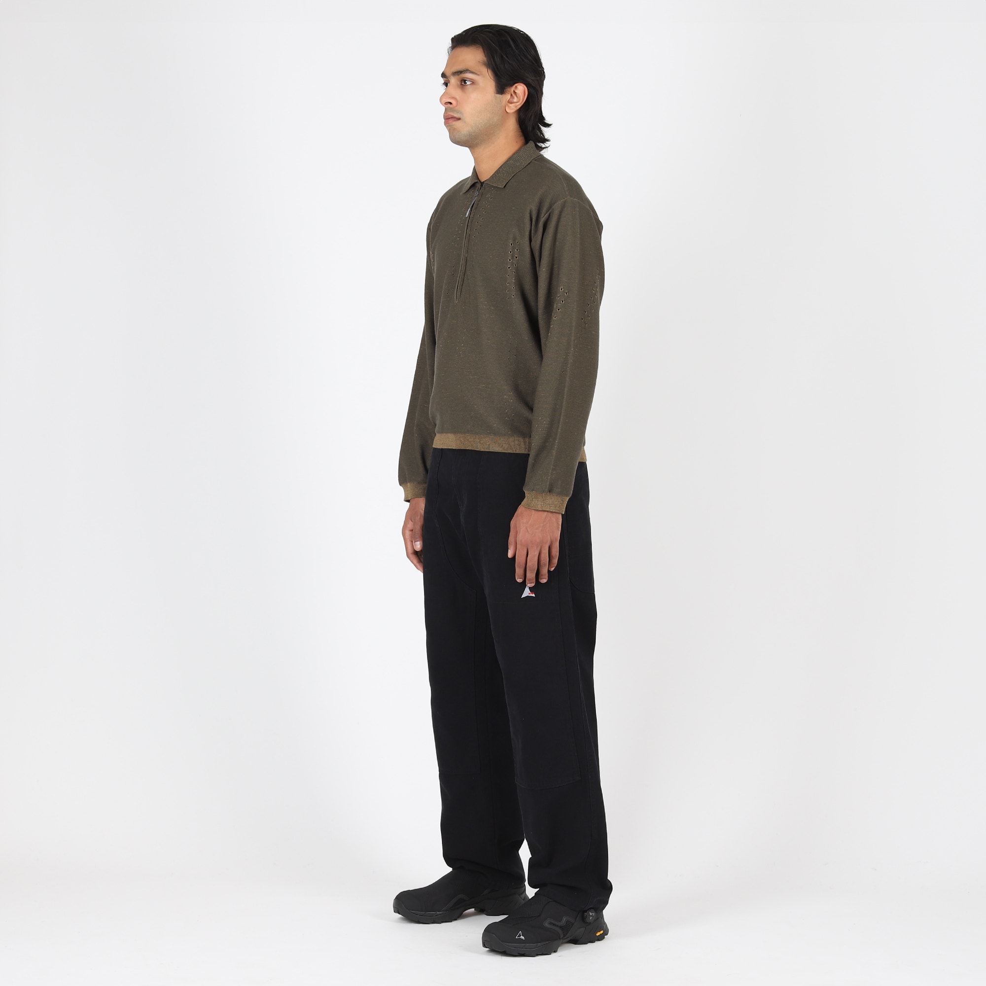 Merino Polo - Military Green product photo