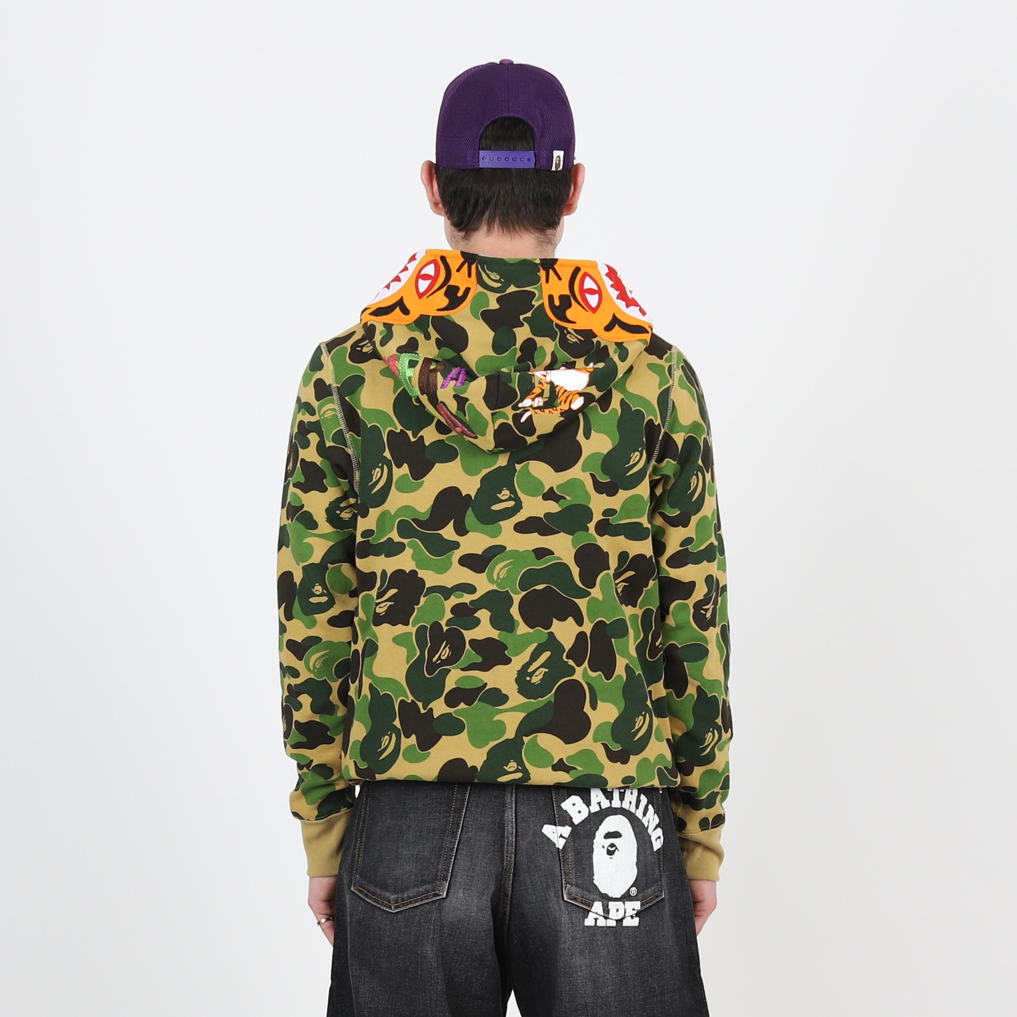 ABC Camo Tiger Full Zip Hoodie - Green product photo