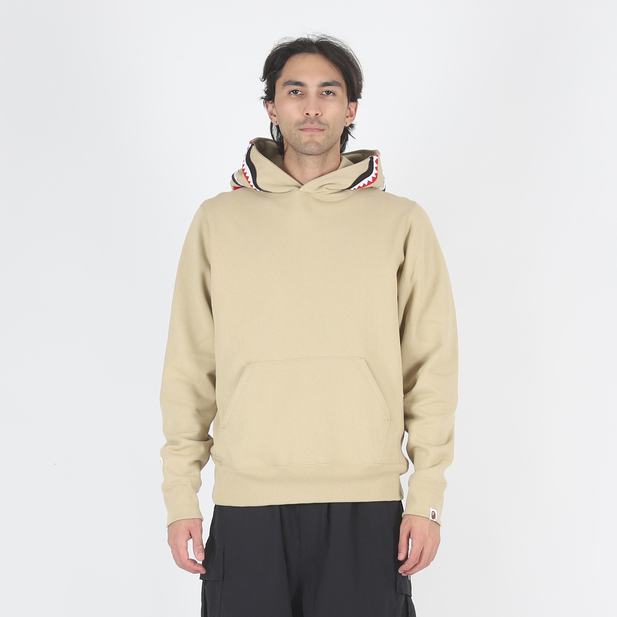 Shark Pullover Hoodie - Beige product photo