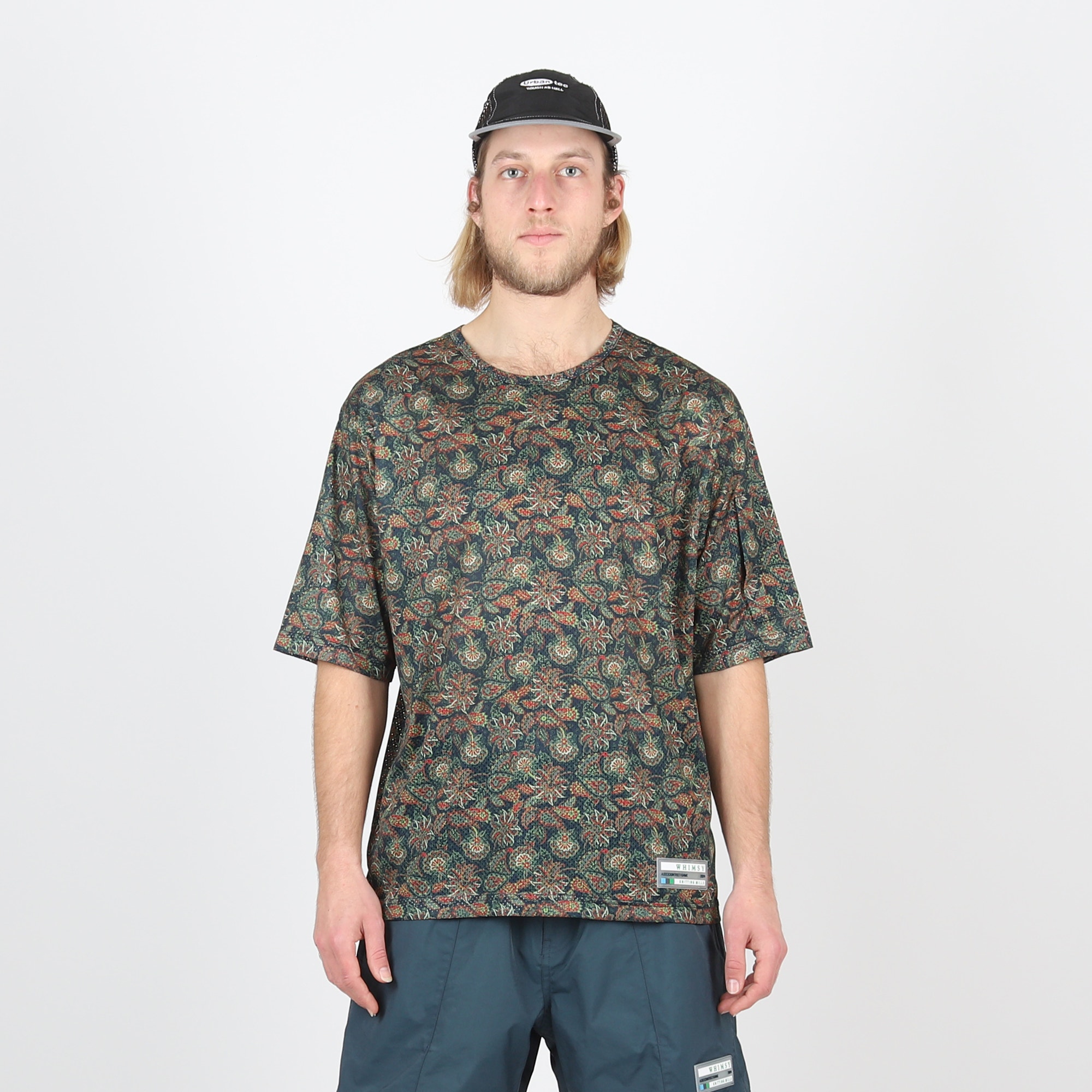Paisley Mesh T-Shirt - Navy product photo