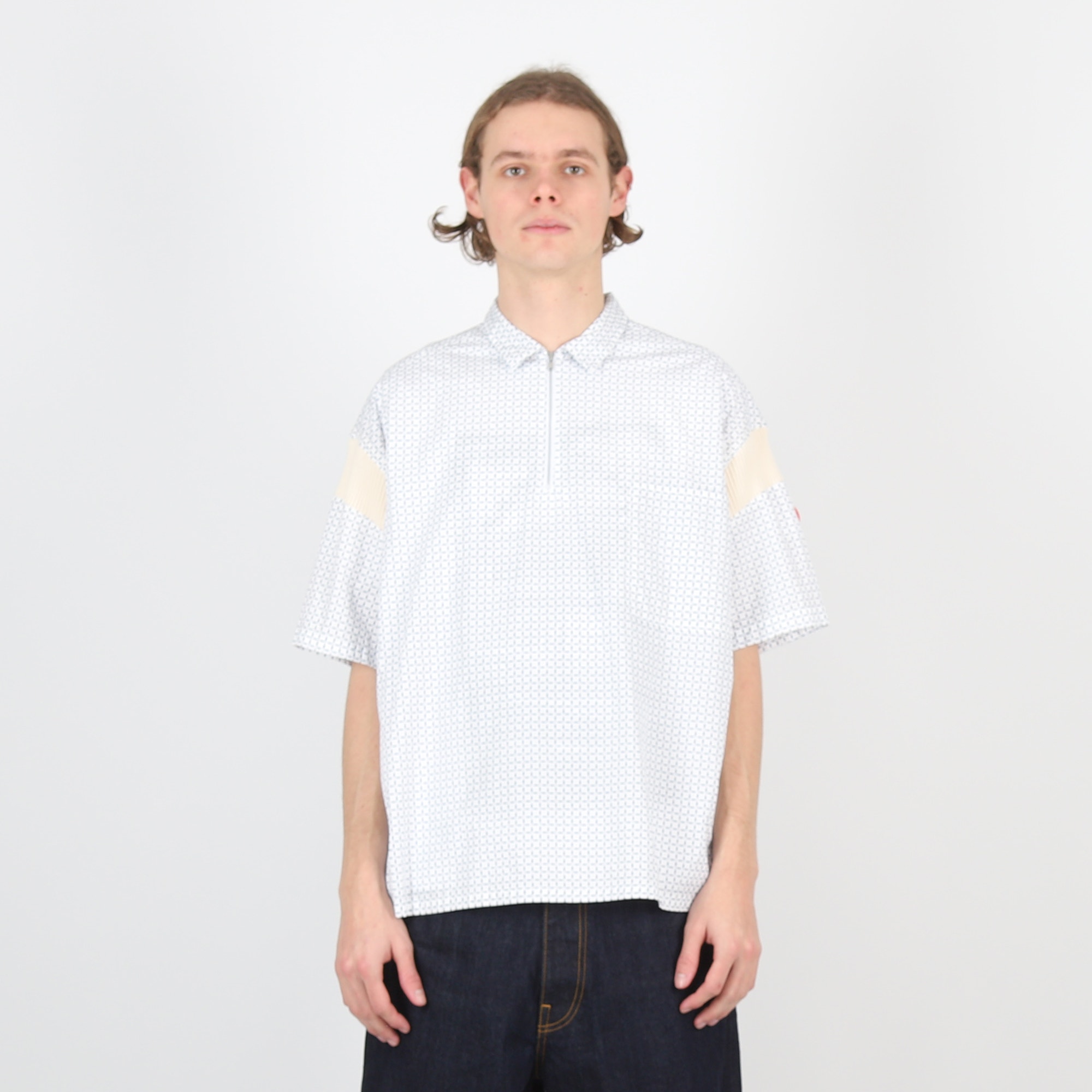 Half Zip Control S/S Shirt - White product photo