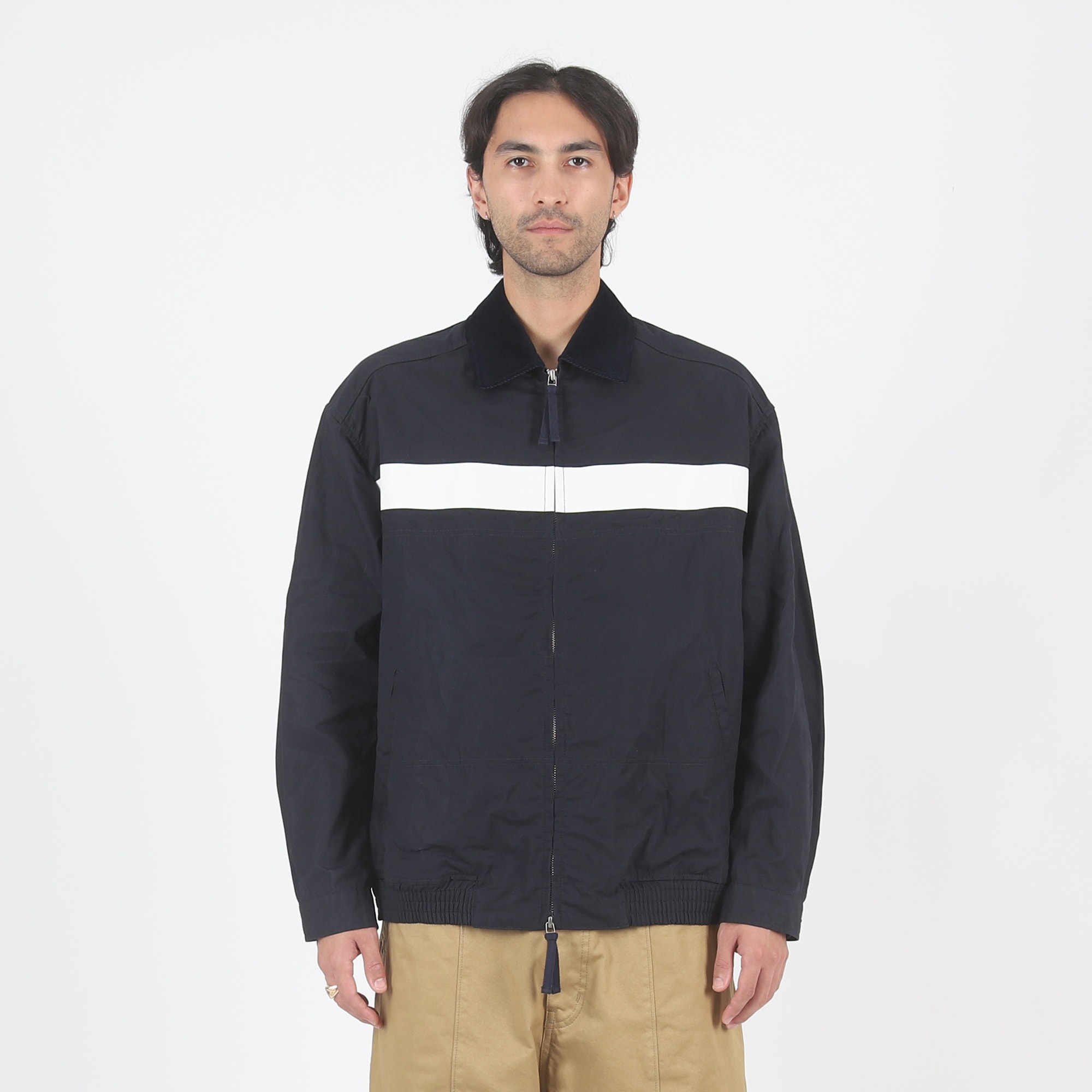 Cotton Weather Oil Cloth Jacket - Navy product photo