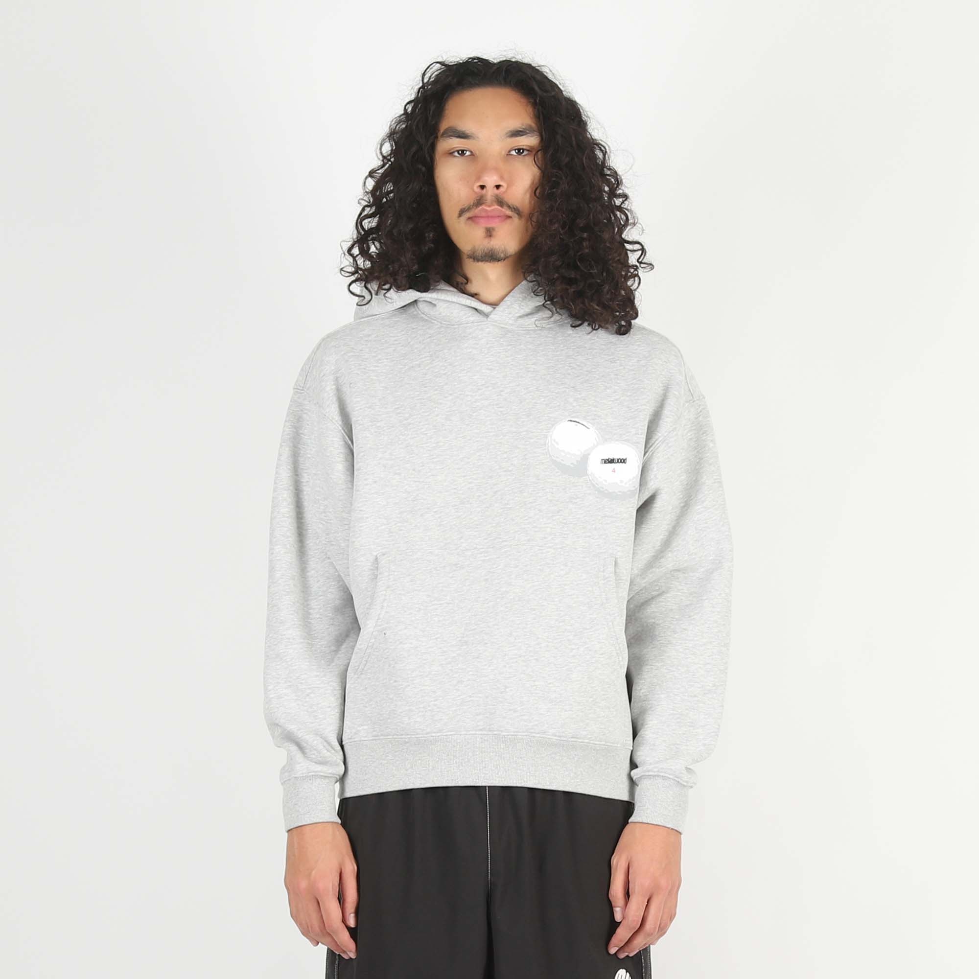 Grab Your Balls Hooded Sweat - Heather Grey product photo