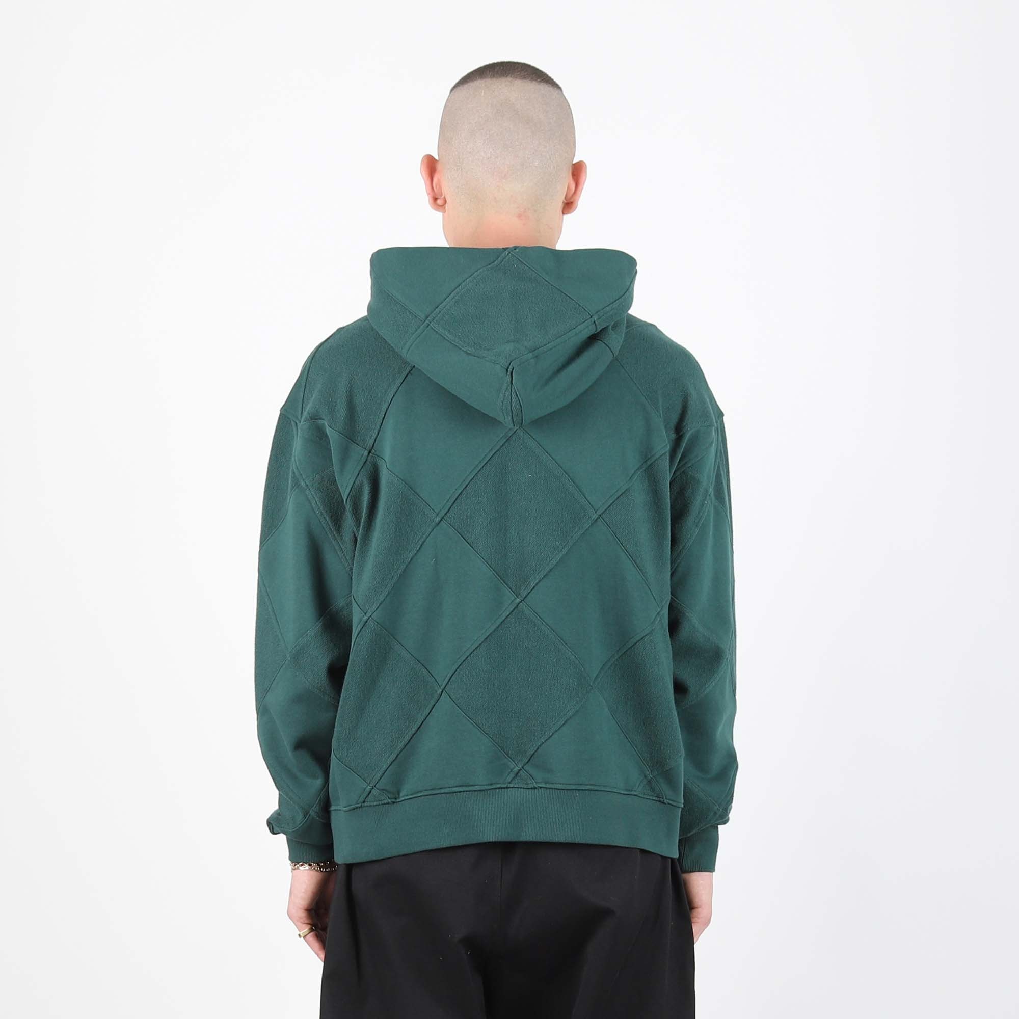 Diamond Terry Hooded Sweatshirt - Forest product photo