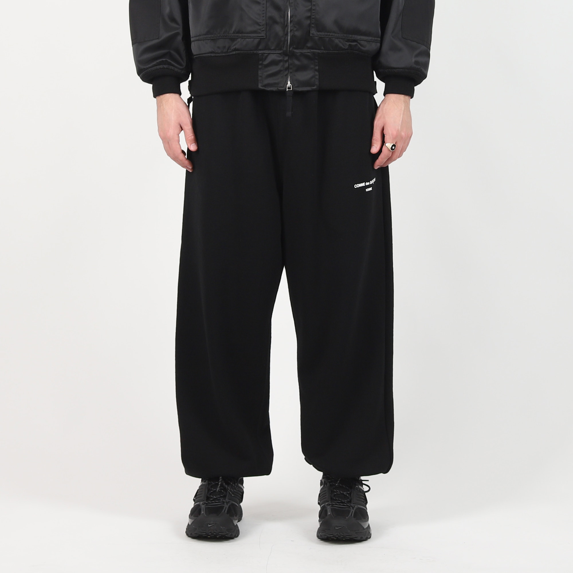 Wool Serge Garment Milled Pant - Black product photo