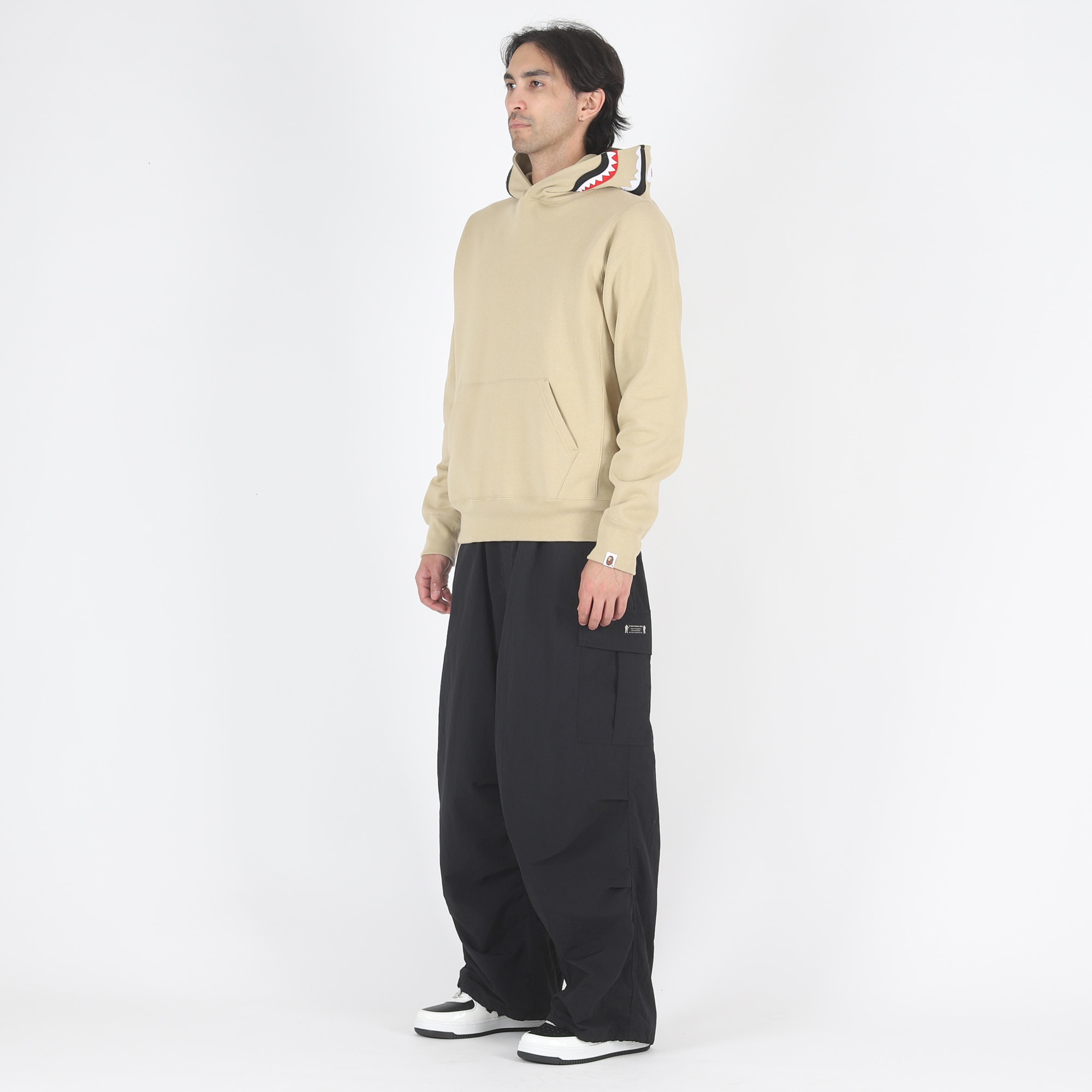 Shark Pullover Hoodie - Beige product photo