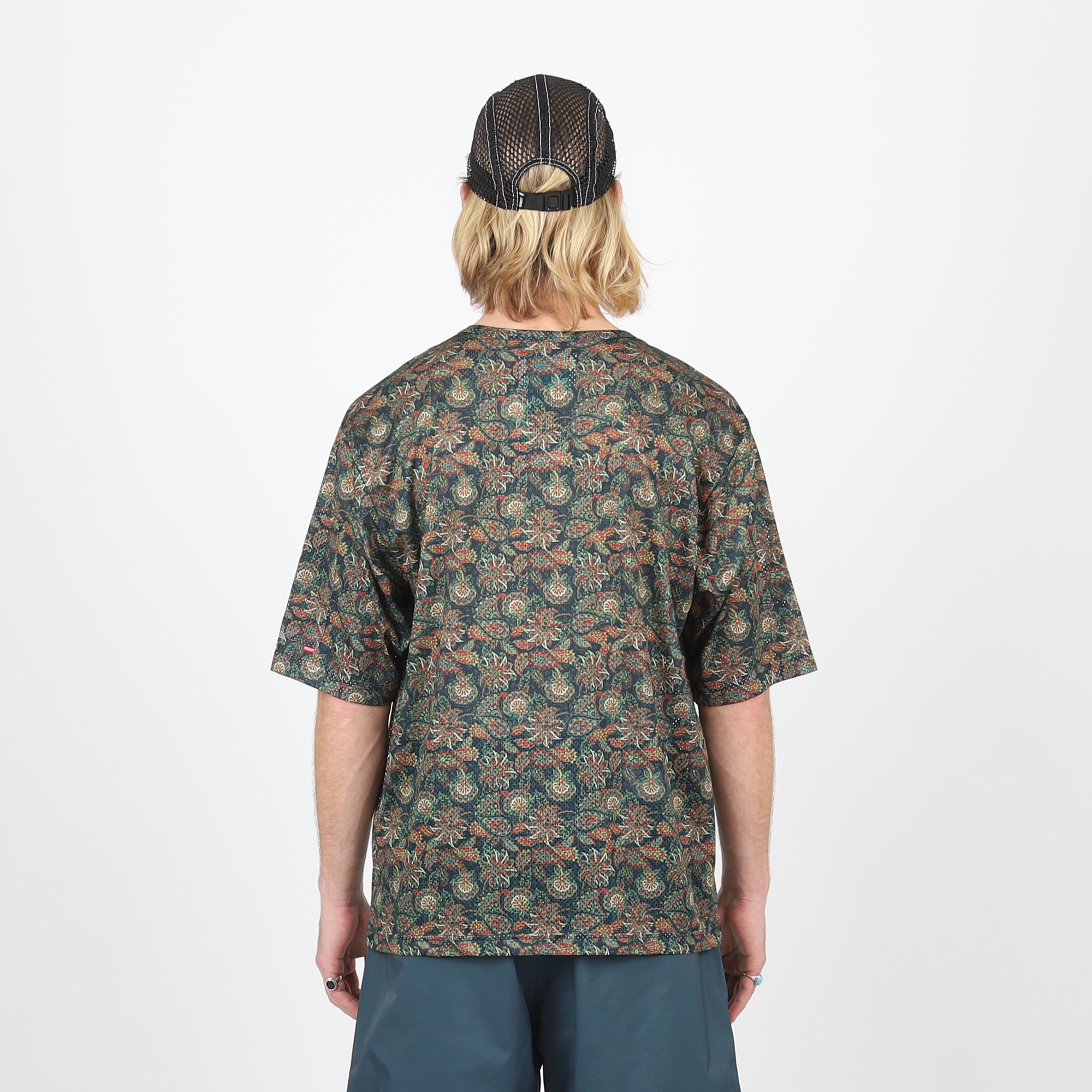 Paisley Mesh T-Shirt - Navy product photo