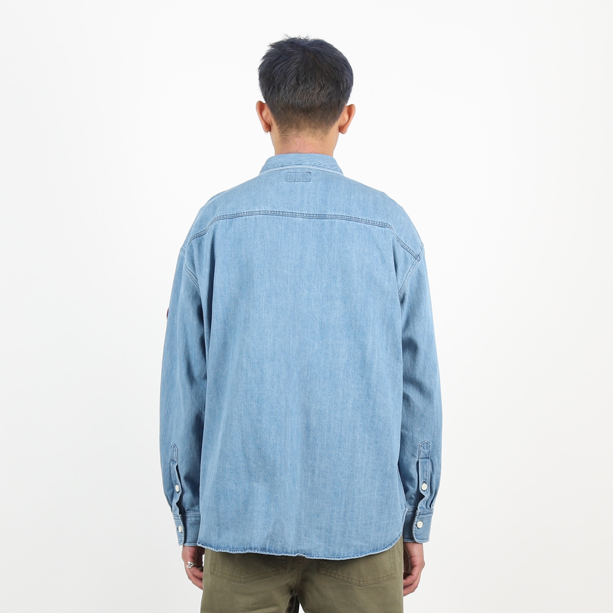 Bleached Denim Big Shirt - Indigo product photo