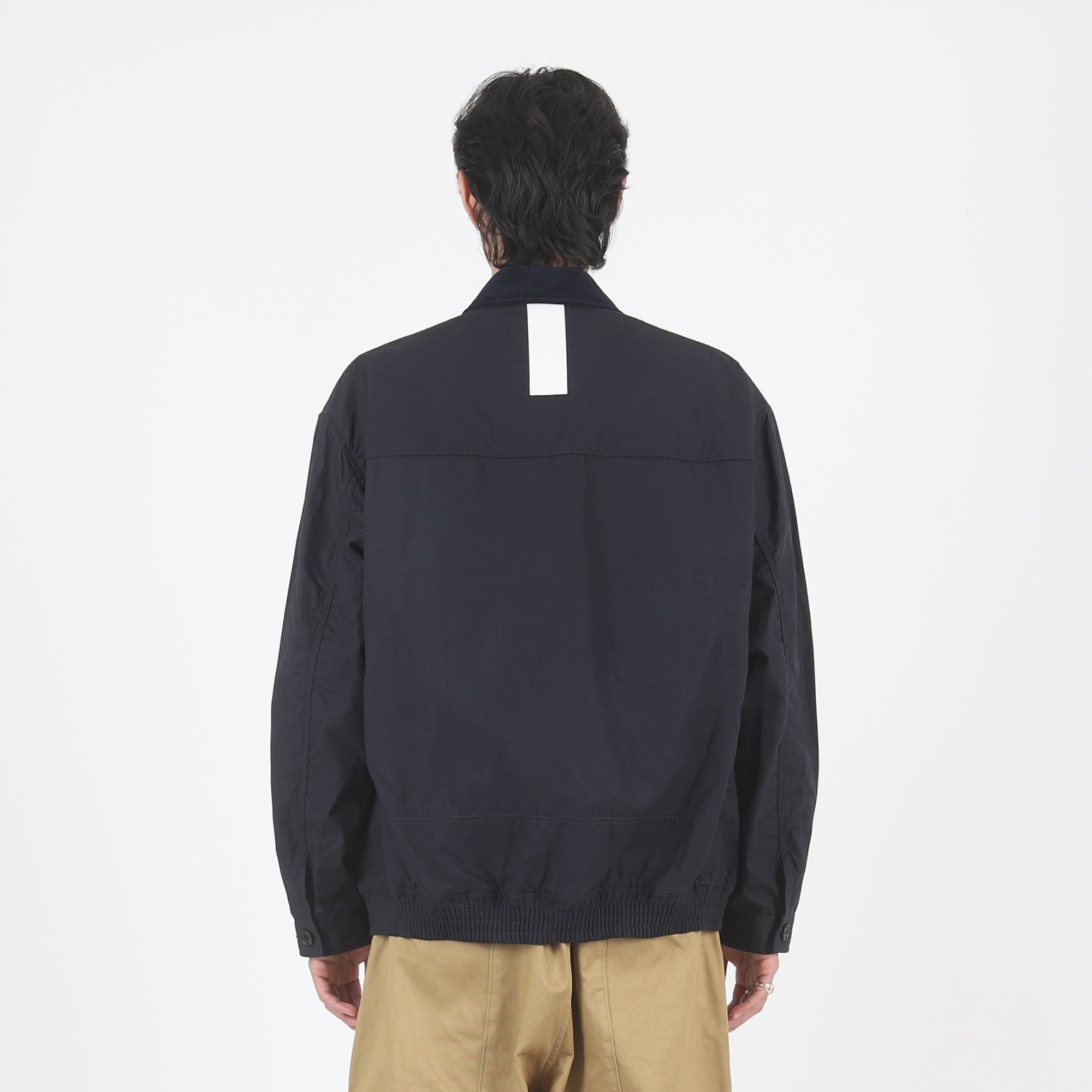 Cotton Weather Oil Cloth Jacket - Navy product photo