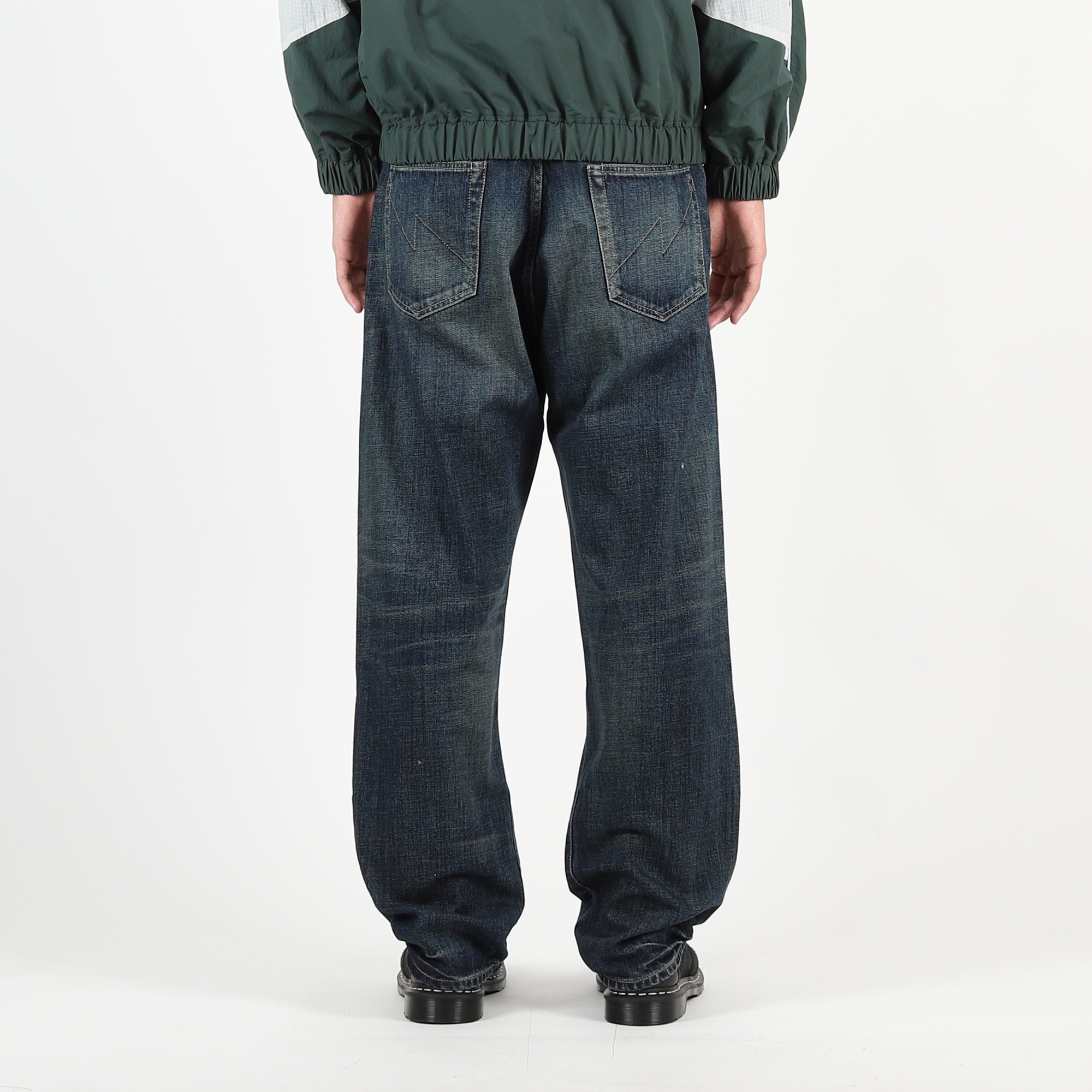 Washed Denim DP Wide Pants - Indigo product photo