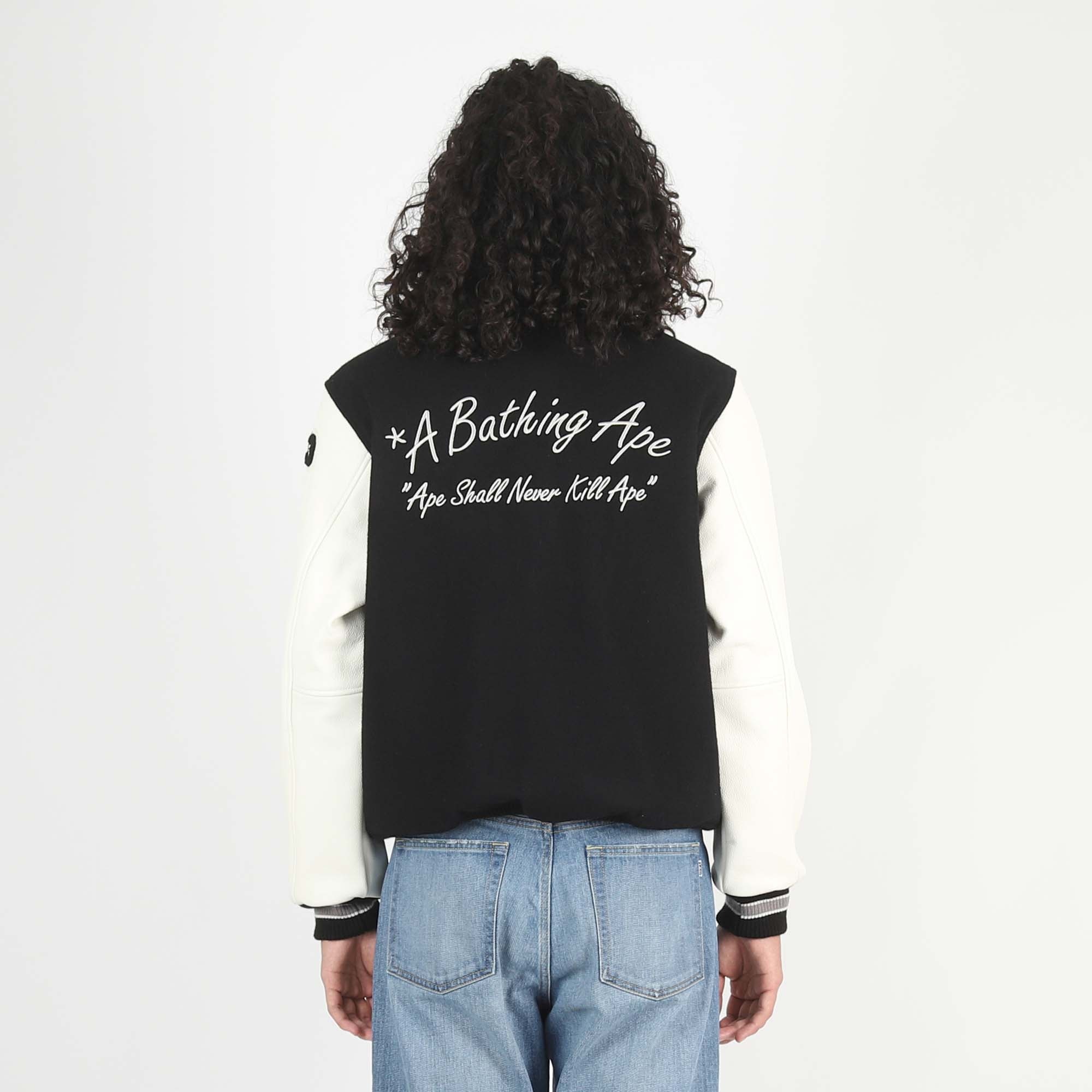 Embroidery Varsity Jacket - Black product photo