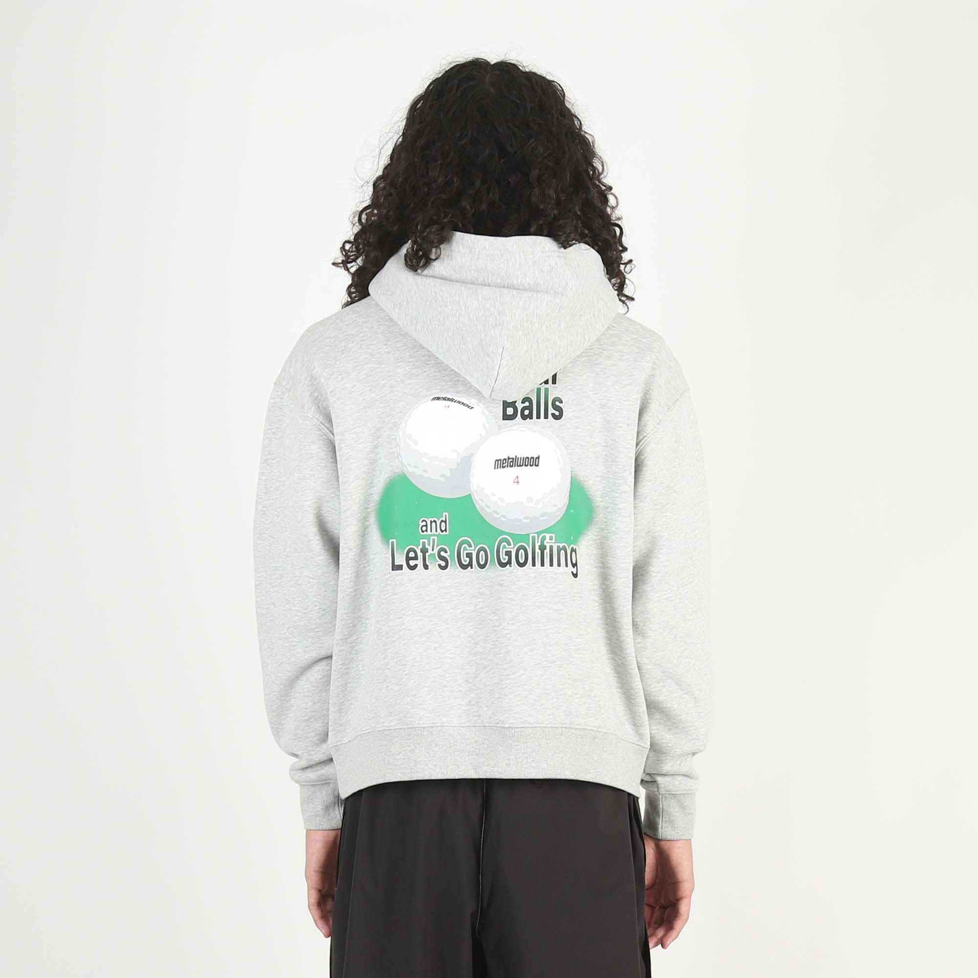 Grab Your Balls Hooded Sweat - Heather Grey product photo