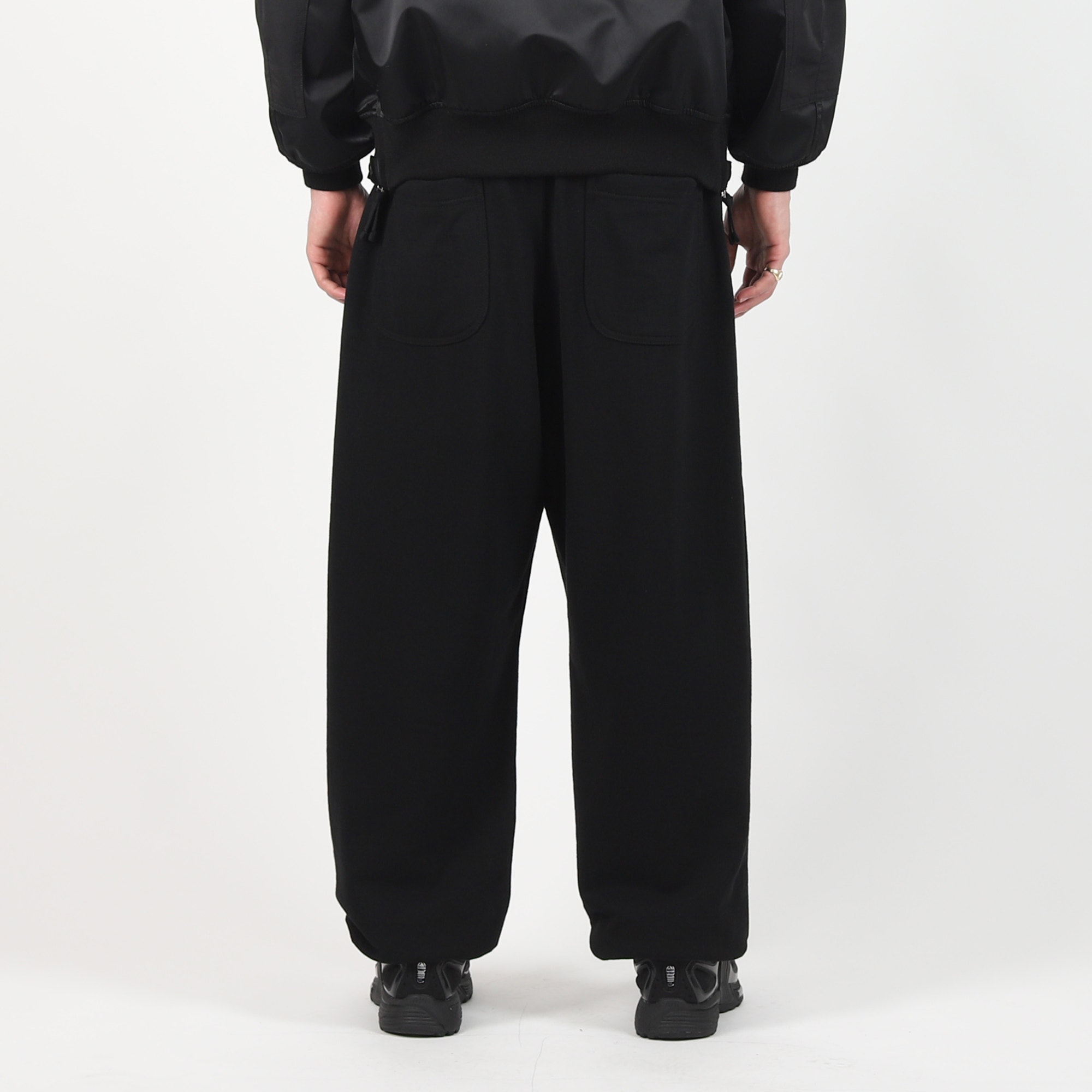 Wool Serge Garment Milled Pant - Black product photo