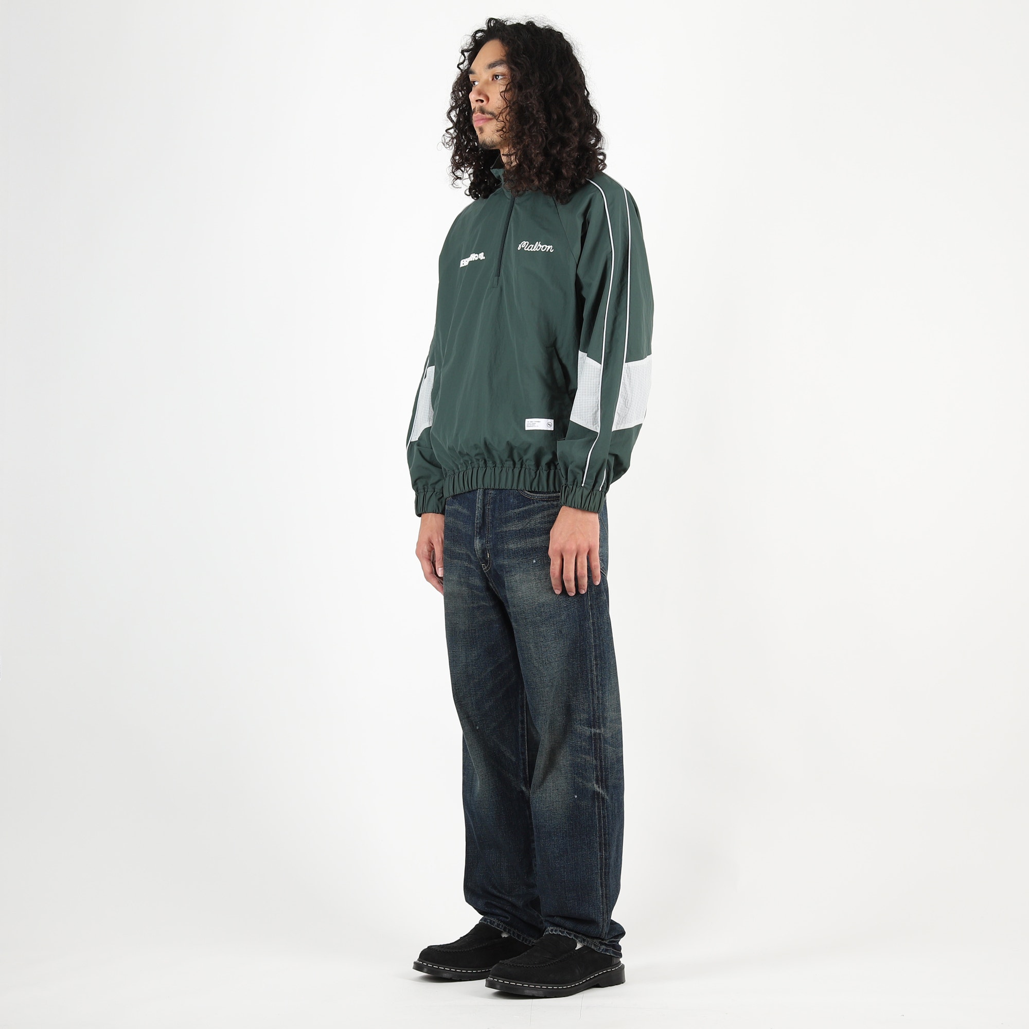 Washed Denim DP Wide Pants - Indigo product photo