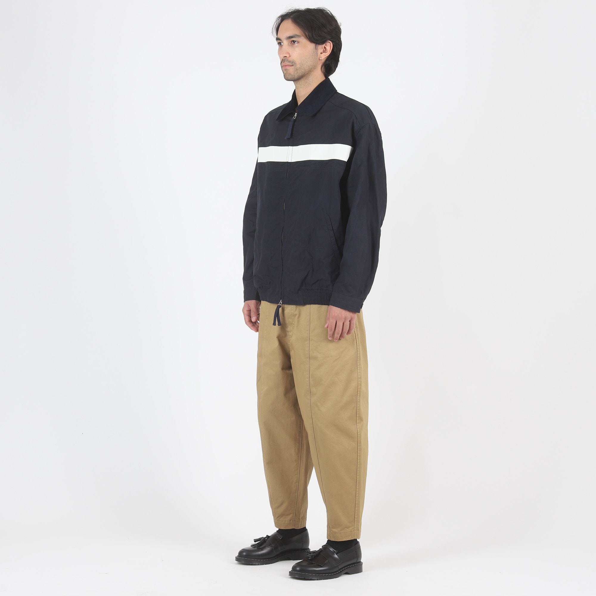 Cotton Weather Oil Cloth Jacket - Navy product photo