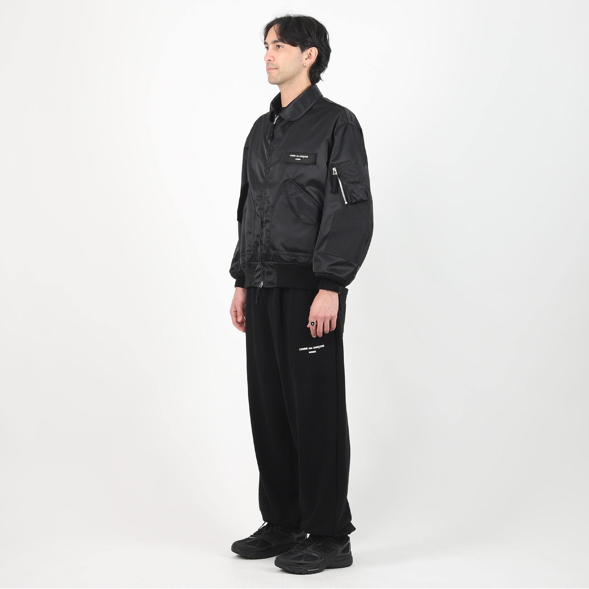 Wool Serge Garment Milled Pant - Black product photo