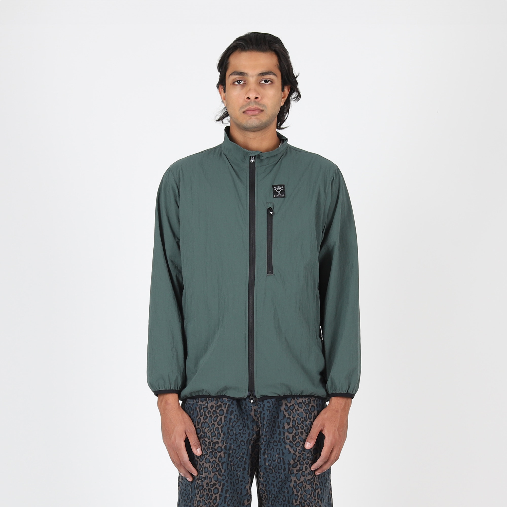 Nylon Typewriter Packable Jacket - Green product photo