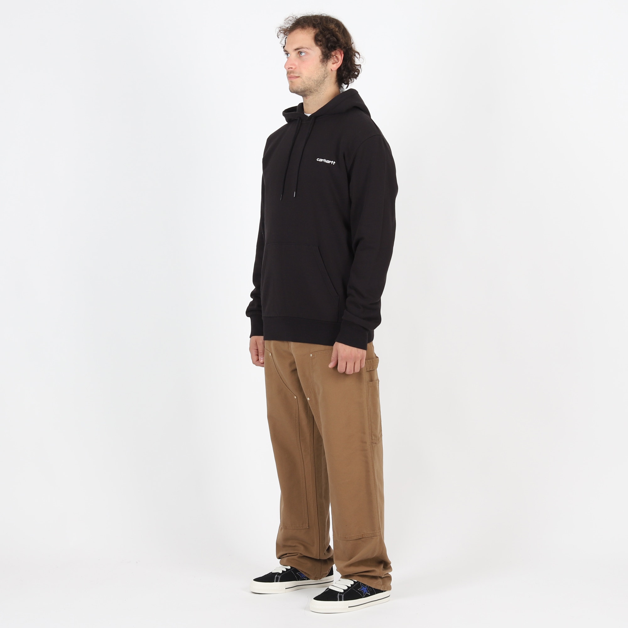 Hooded Script Embroidery Sweat product photo