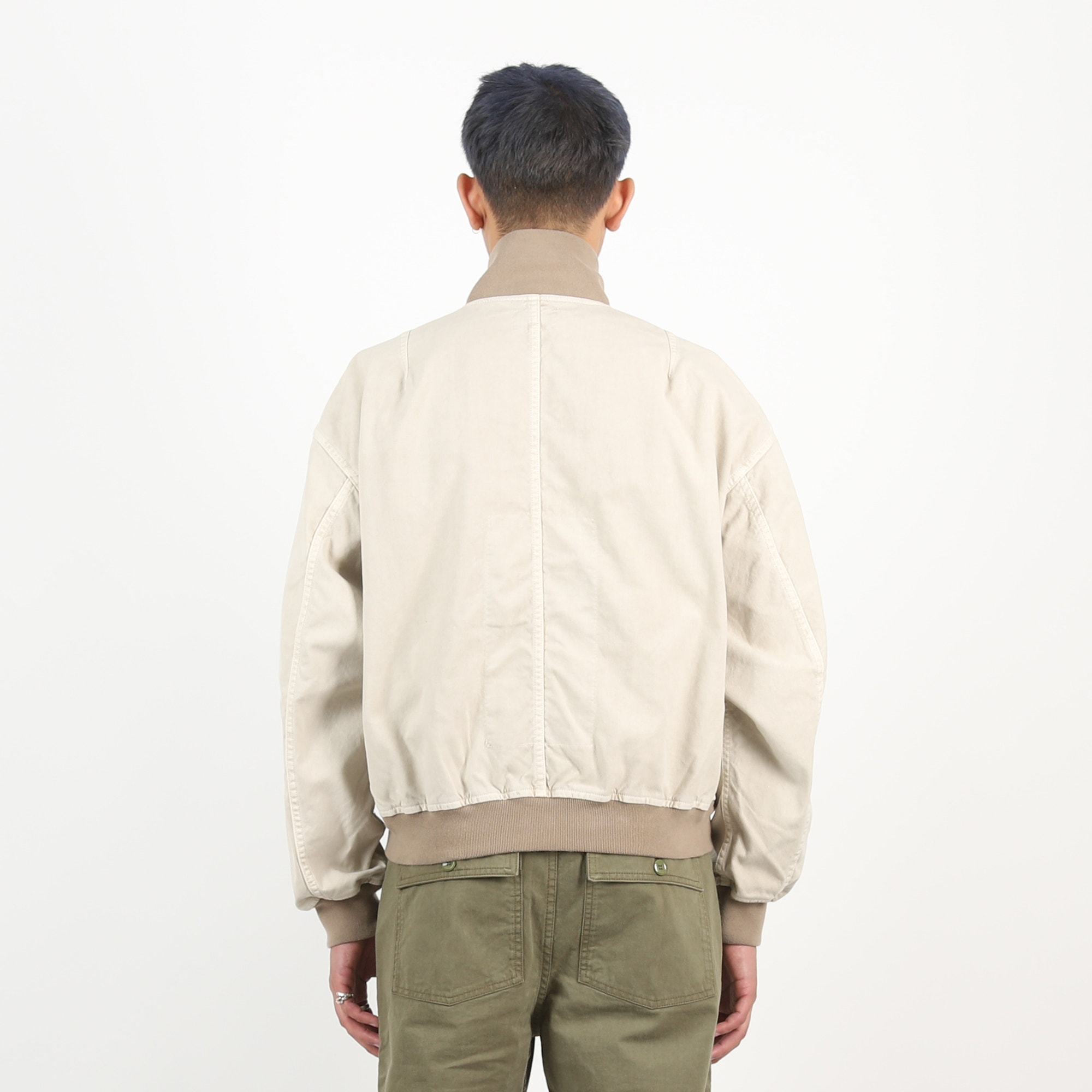 Overdye Duck Zip Jacket - Beige product photo
