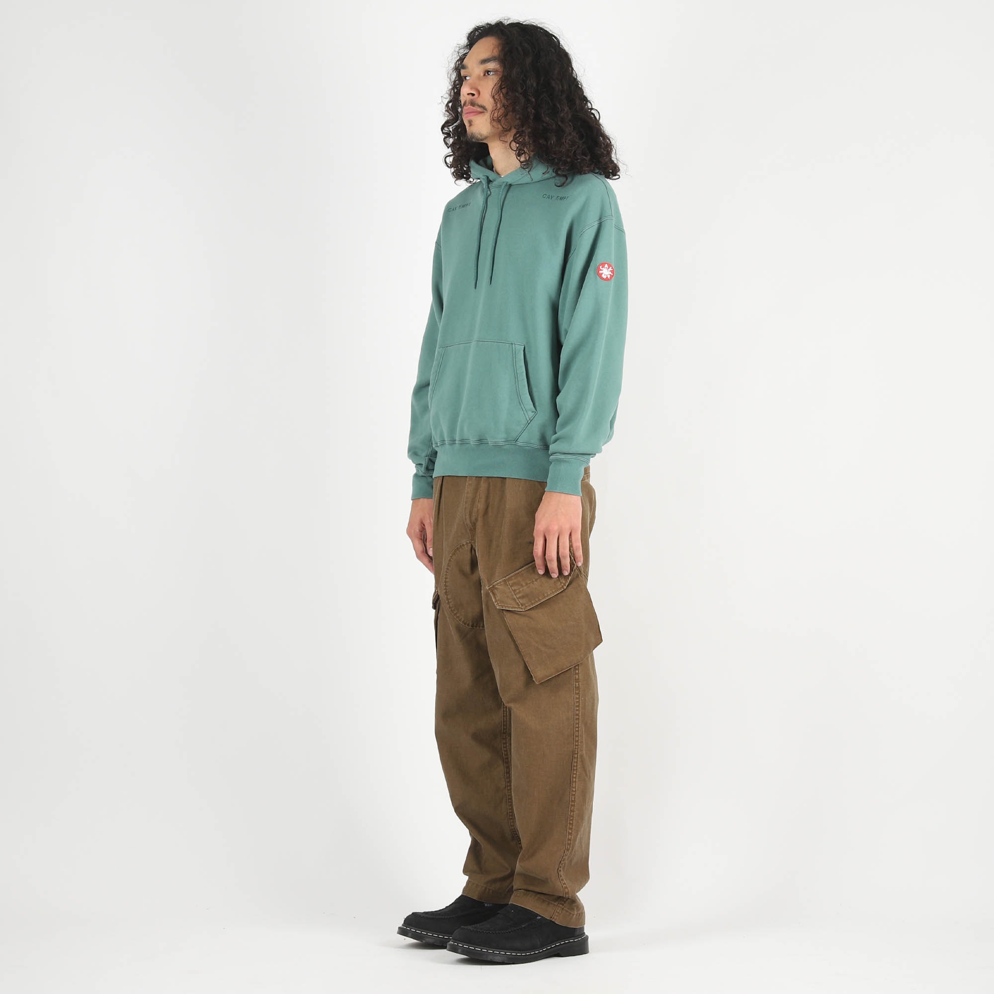 Washed District Patch Heavy Hoody - Green product photo