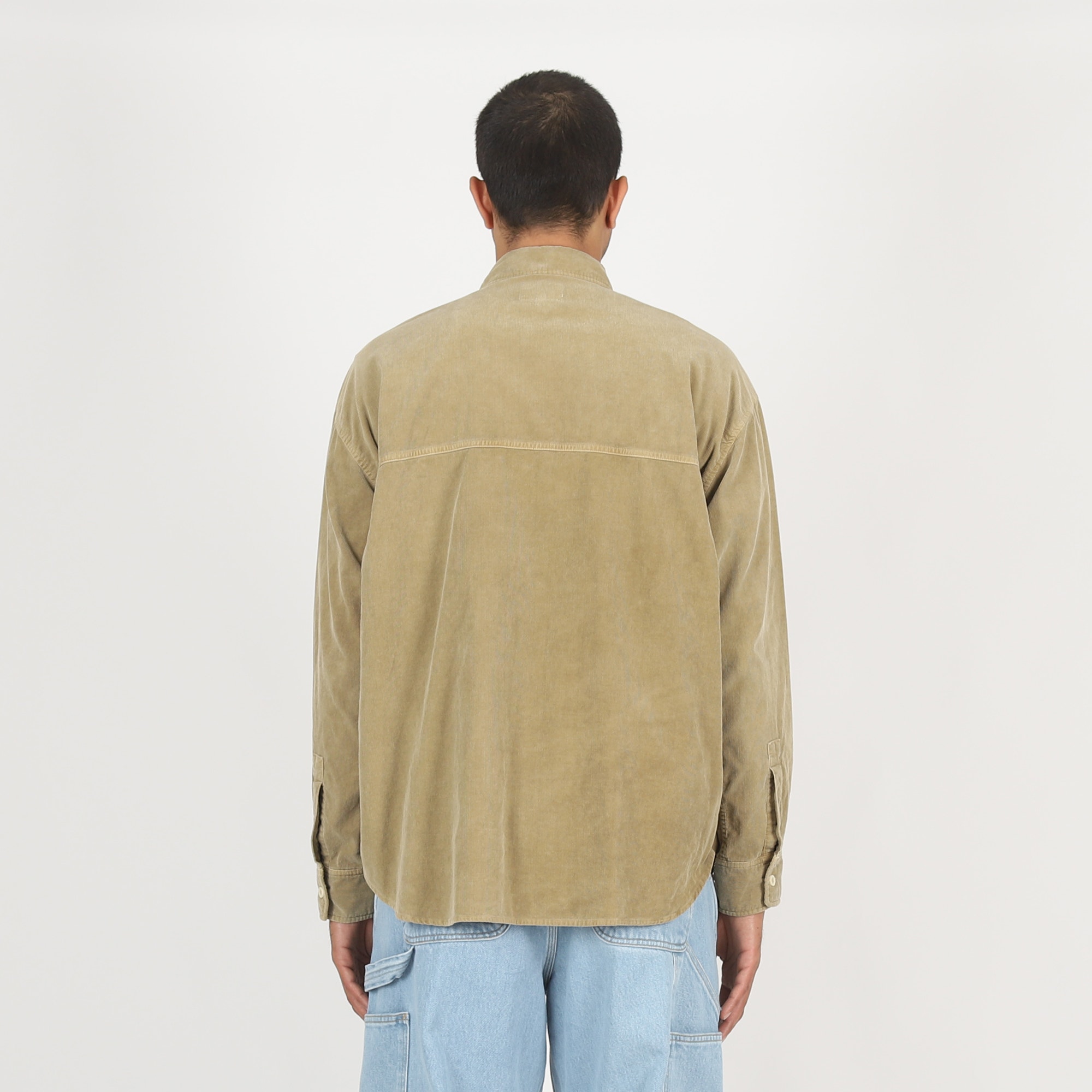 Overdye Cord Design Big Shirt - Beige product photo