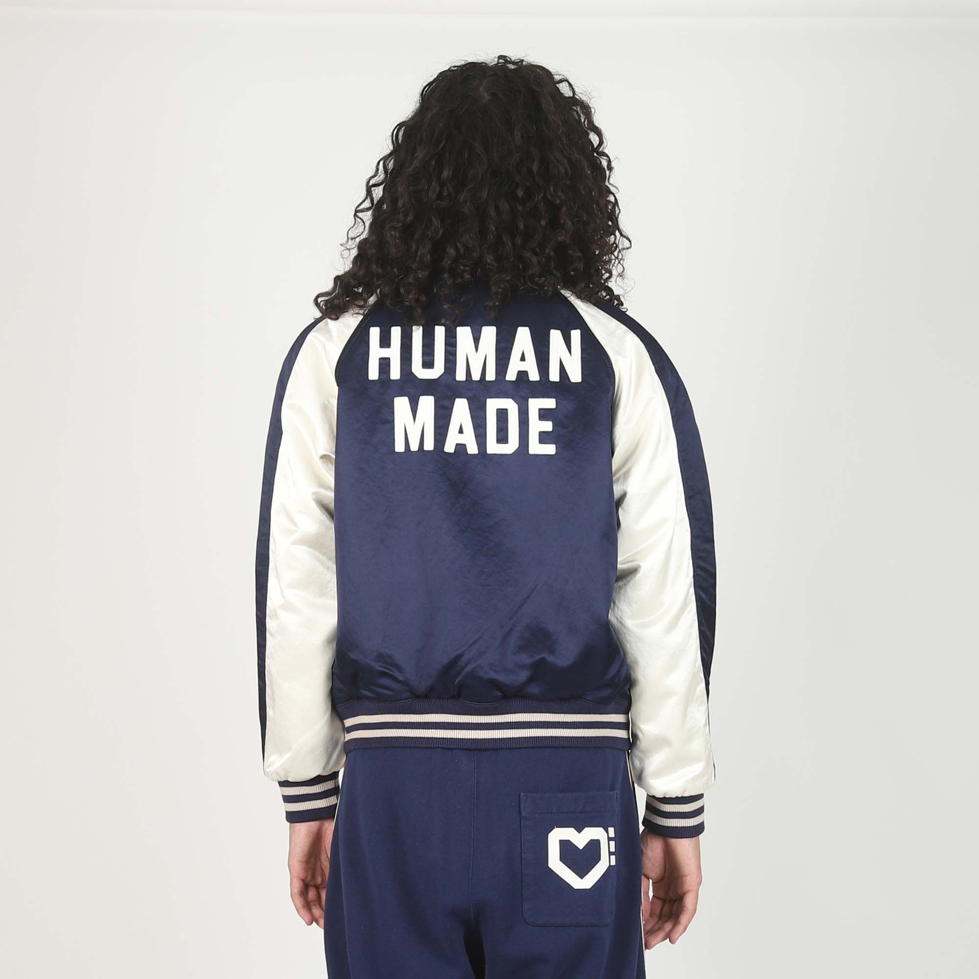 Satin Stadium Jacket - Navy product photo