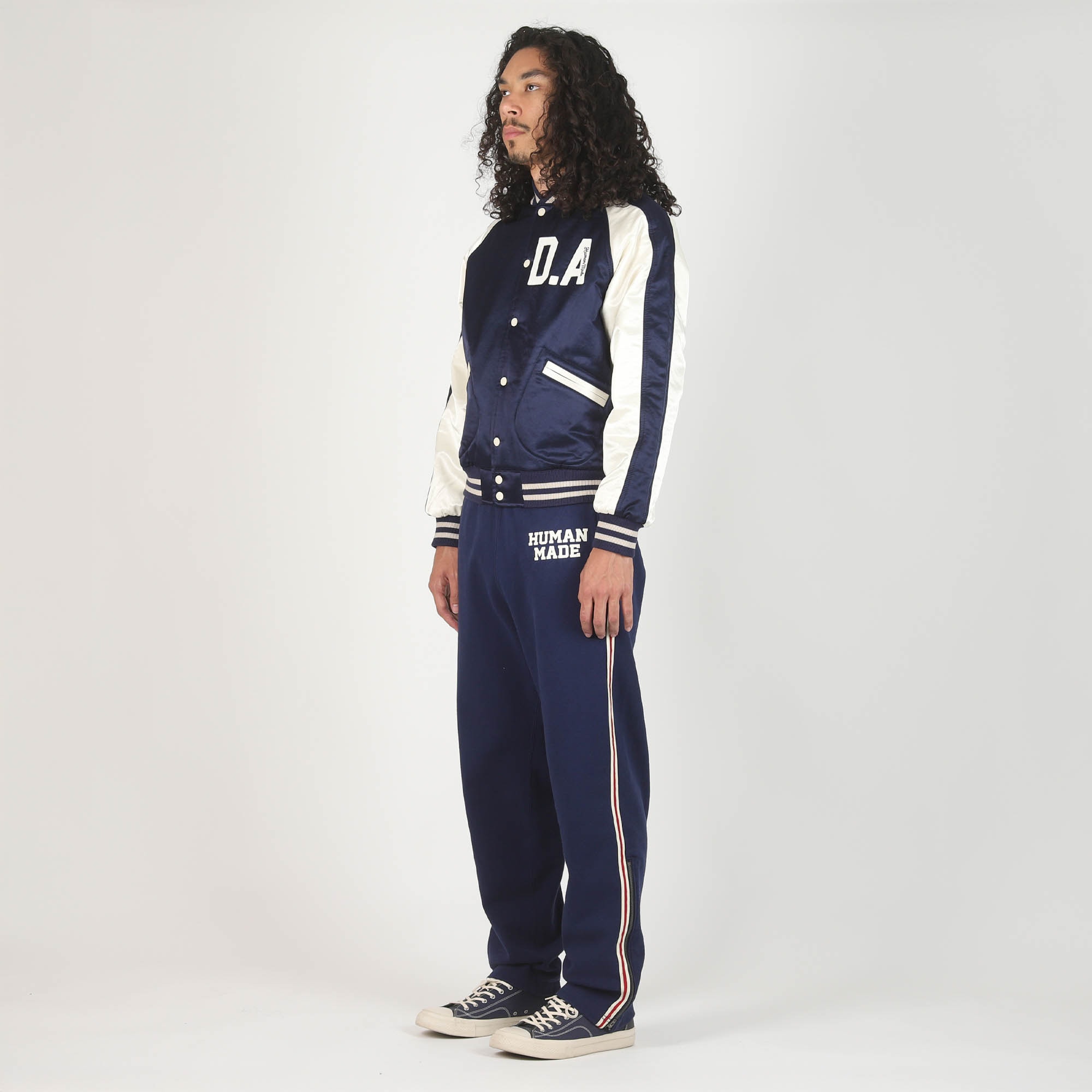 Satin Stadium Jacket - Navy product photo