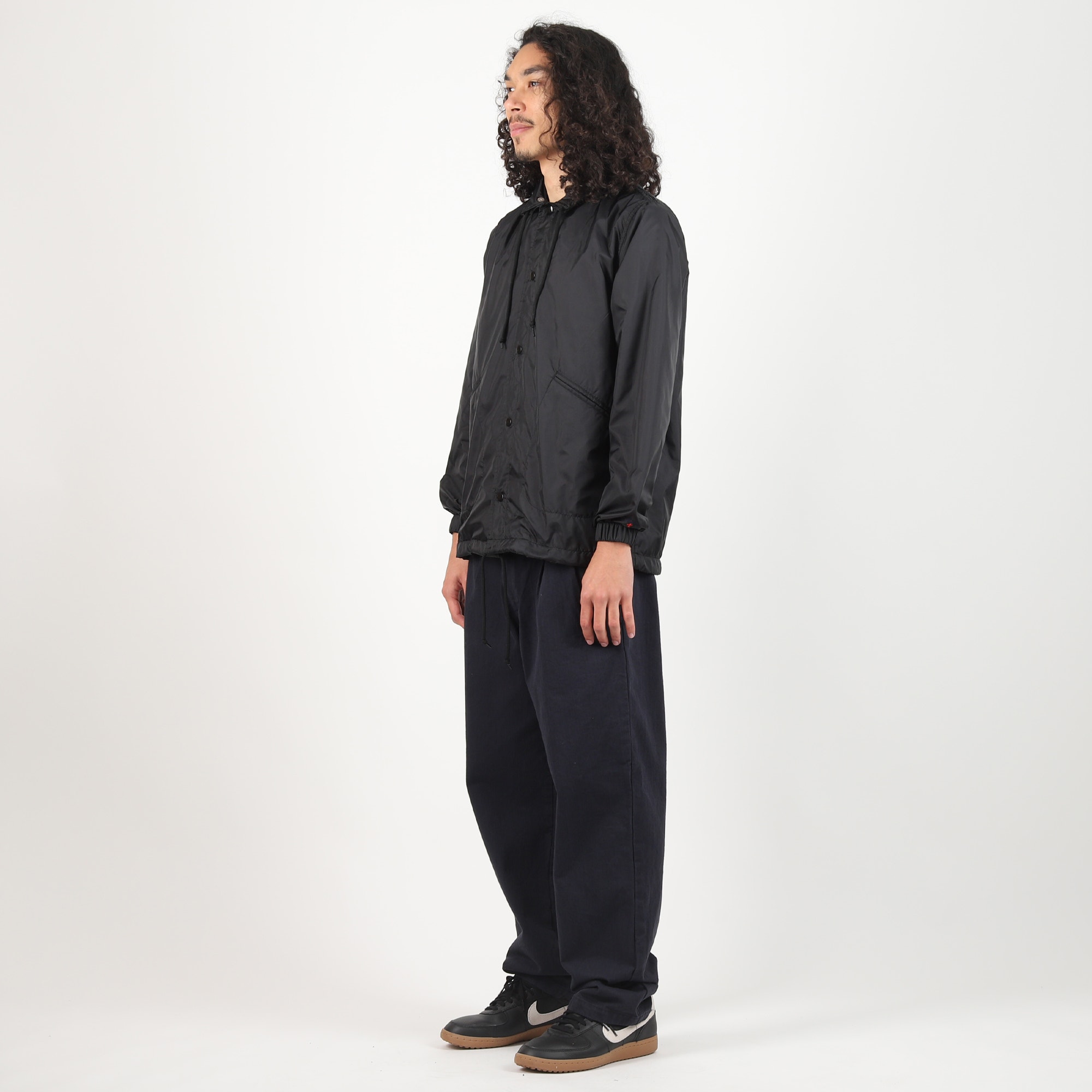 Hooded Coaches Jacket - Black product photo