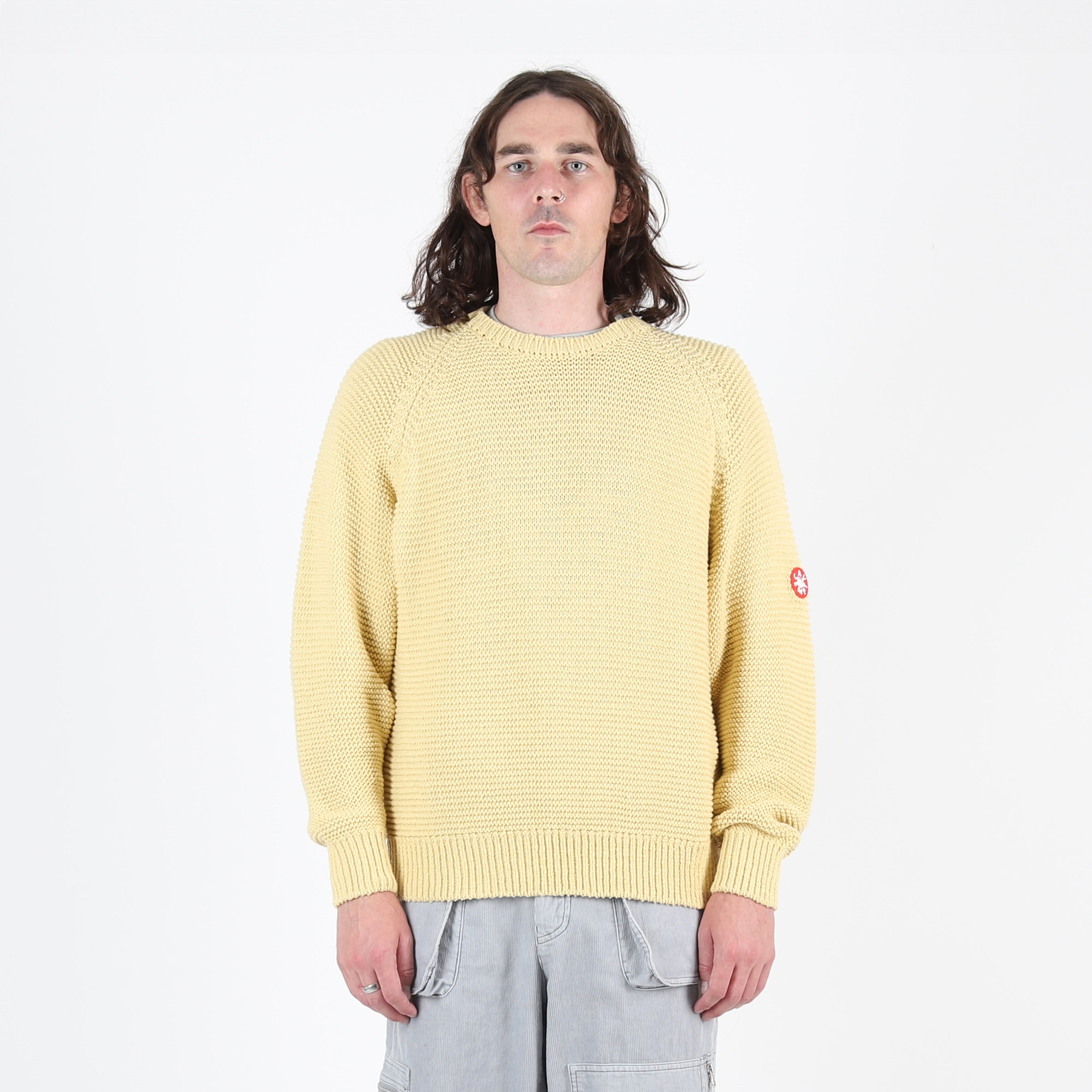 Raglan Sleeve Cotton Knit - Beige product photo