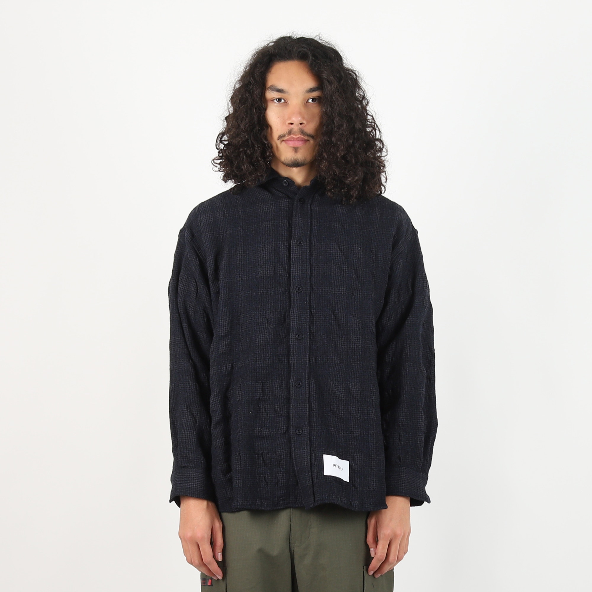 TXT WOCT Twill LS Shirt - Navy product photo