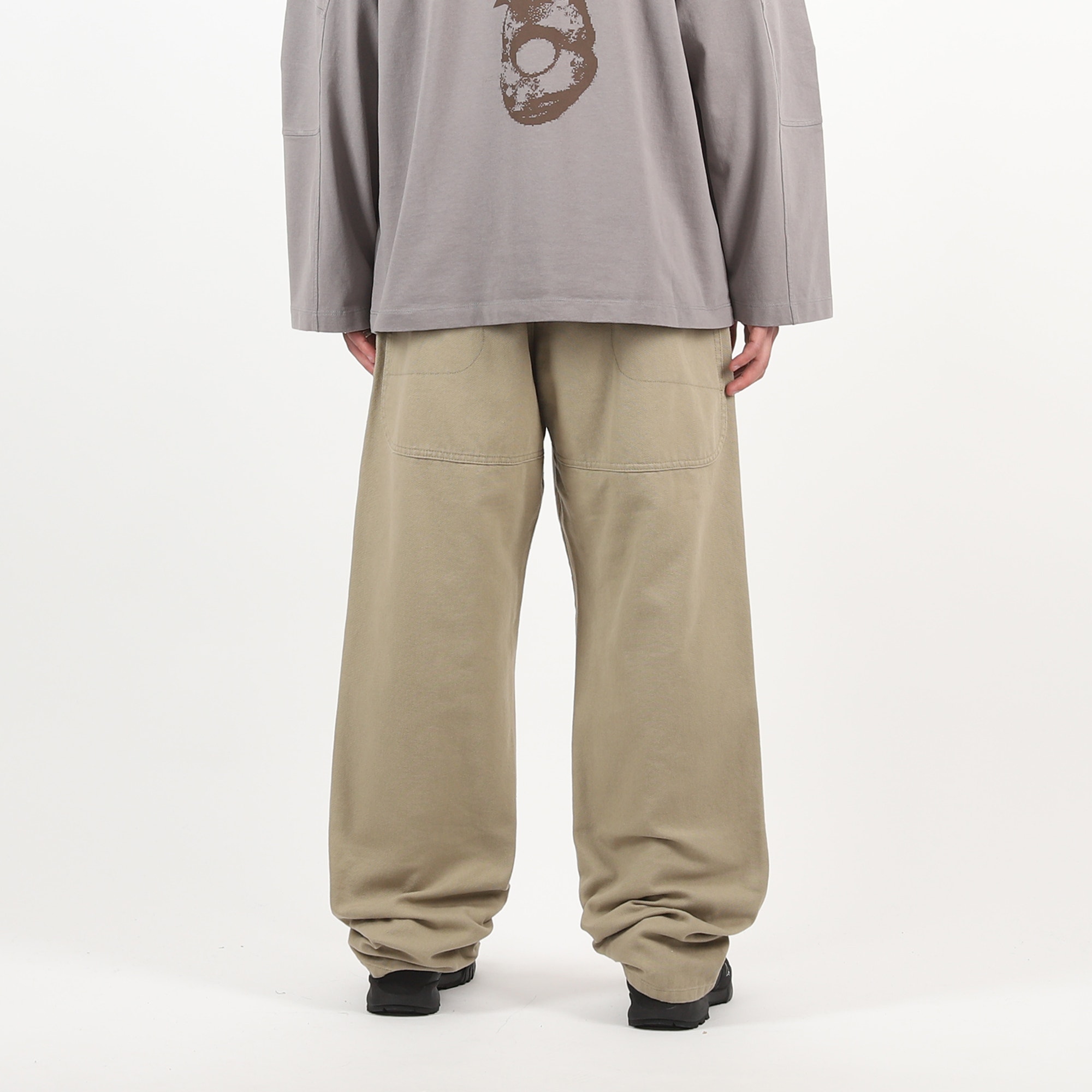 Canvas Cotton Trouser - Taupe product photo